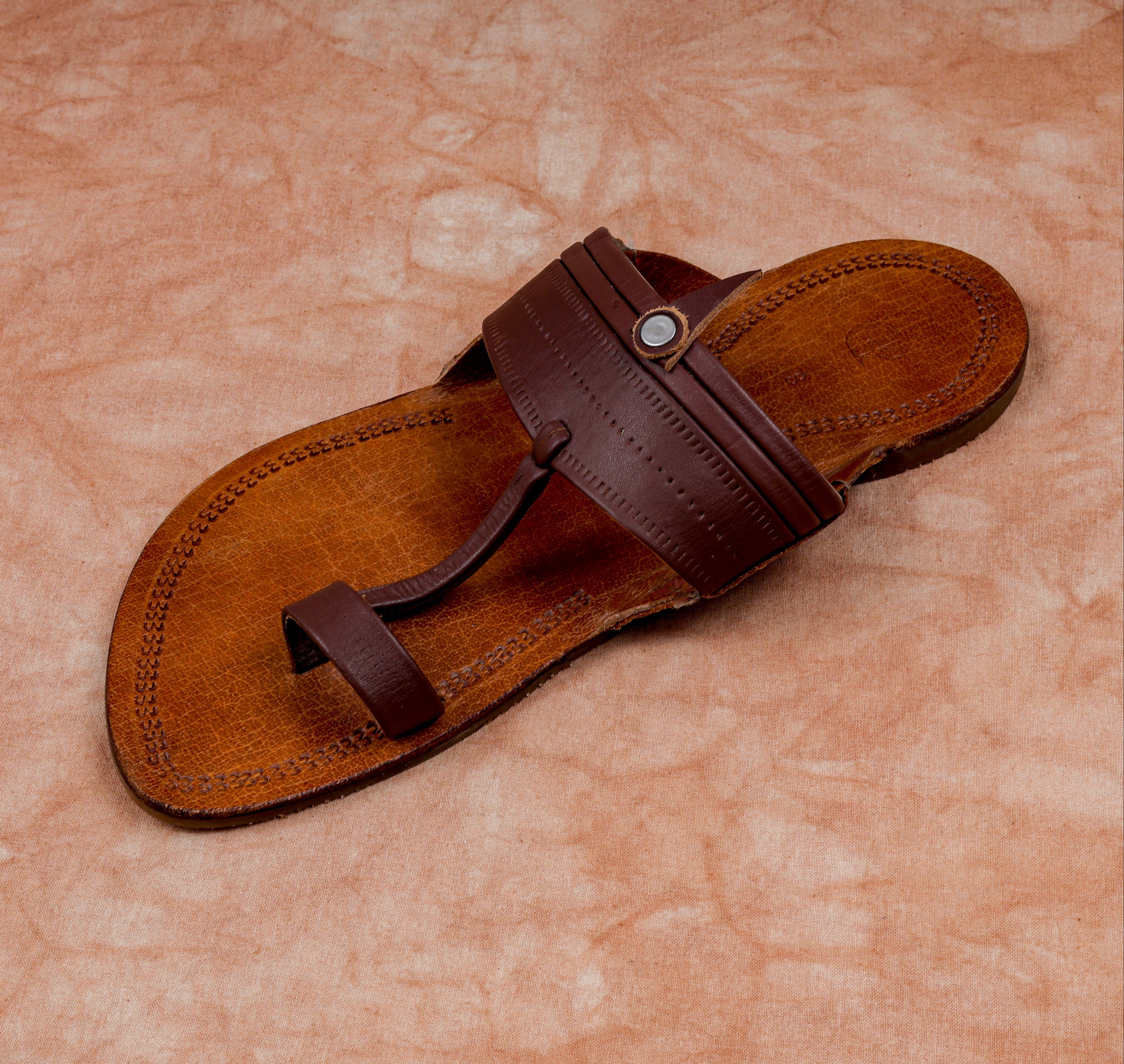 Tan Handcrafted Kolhapuri Sandals