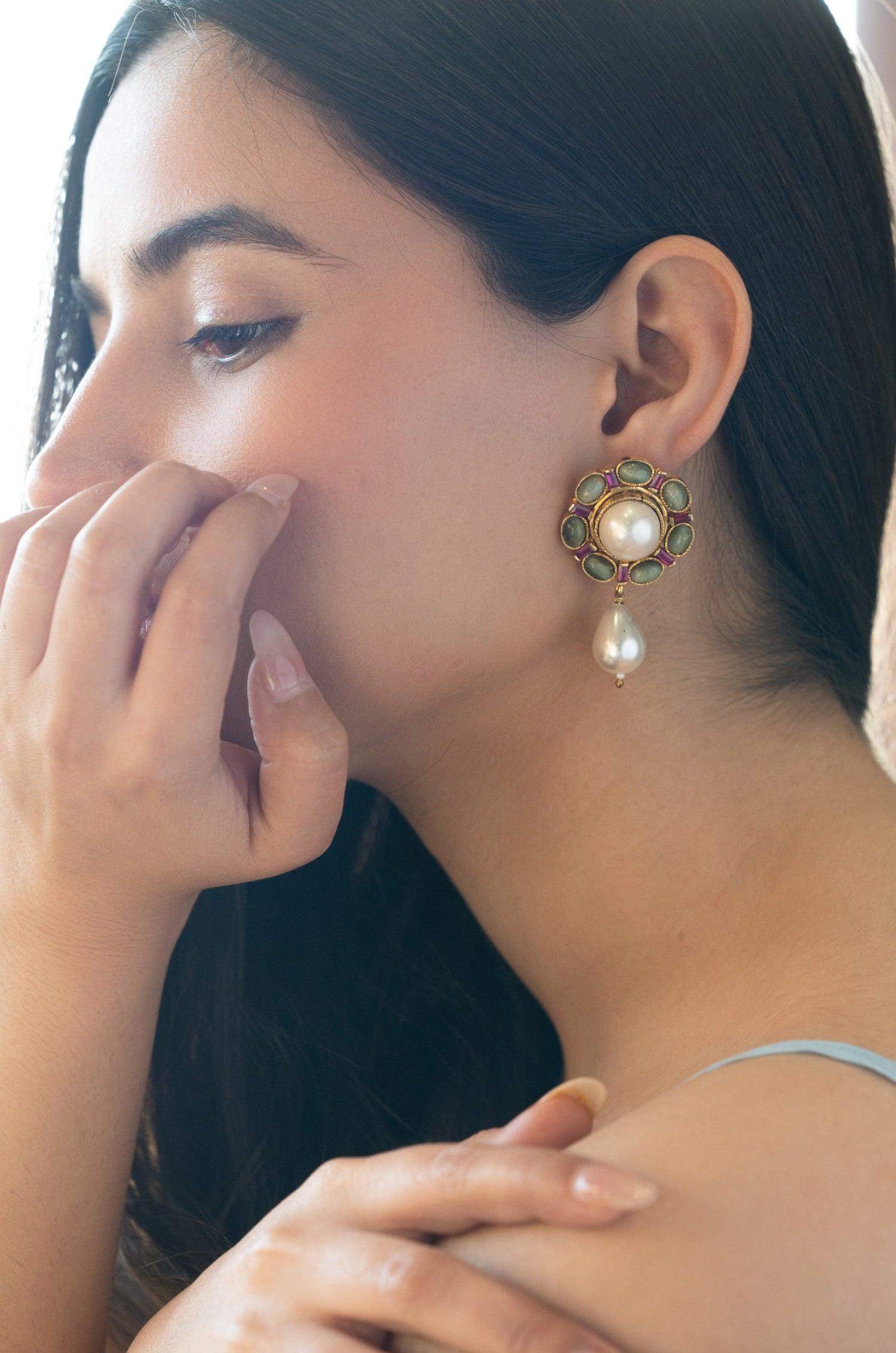 Lustrous Pearl Drop Earrings - Dyulokha