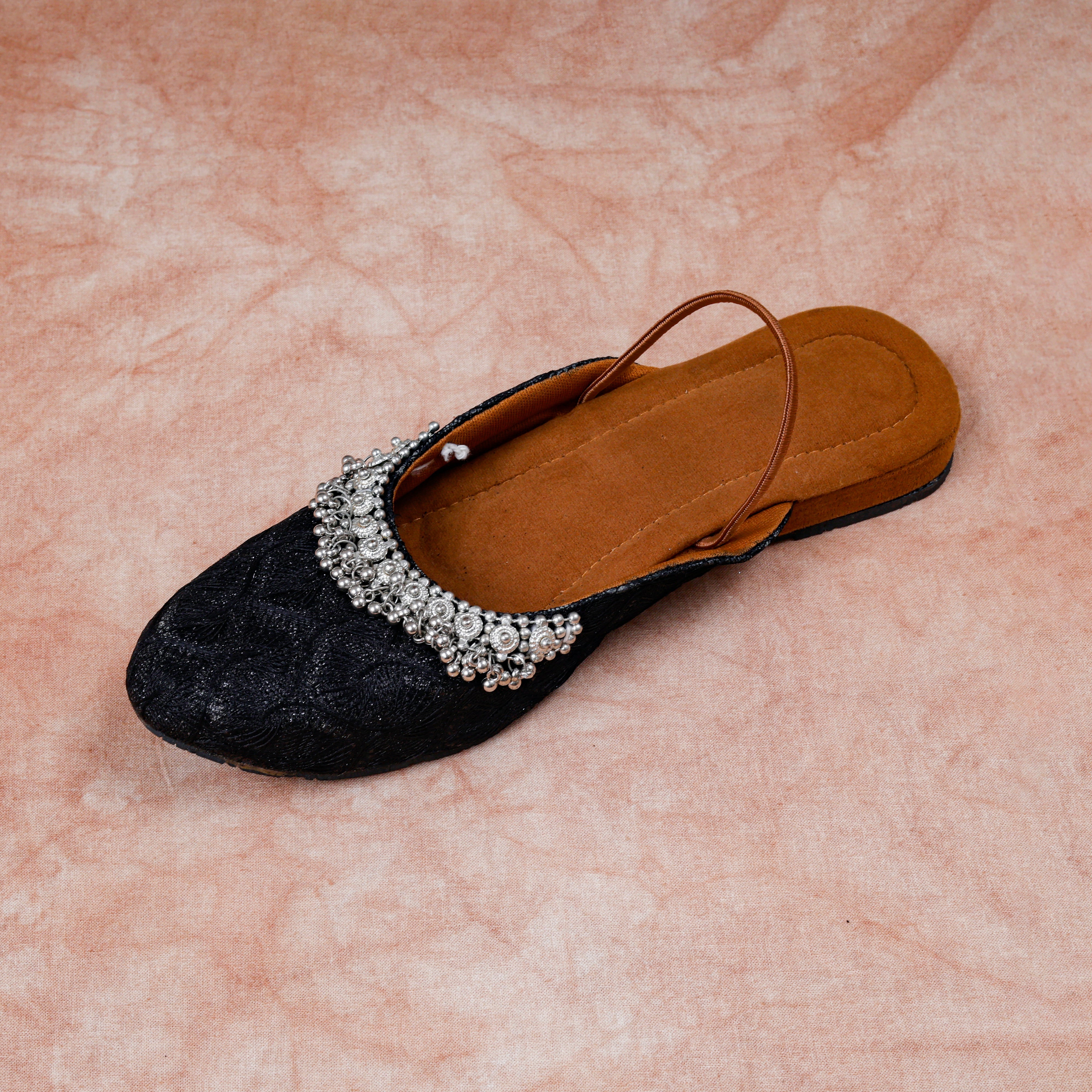 Soft Fabric Black Mules