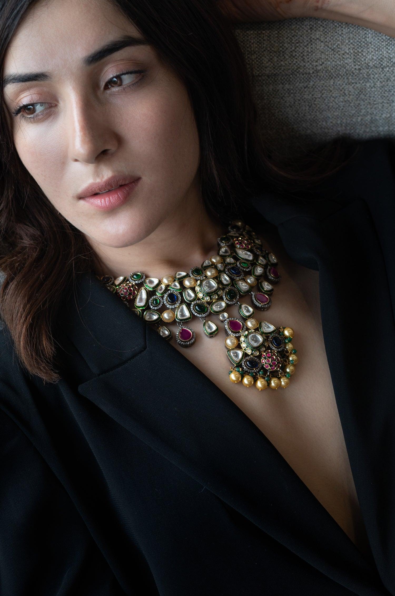 Victorian Rainbow Necklace Set - Dyulokha