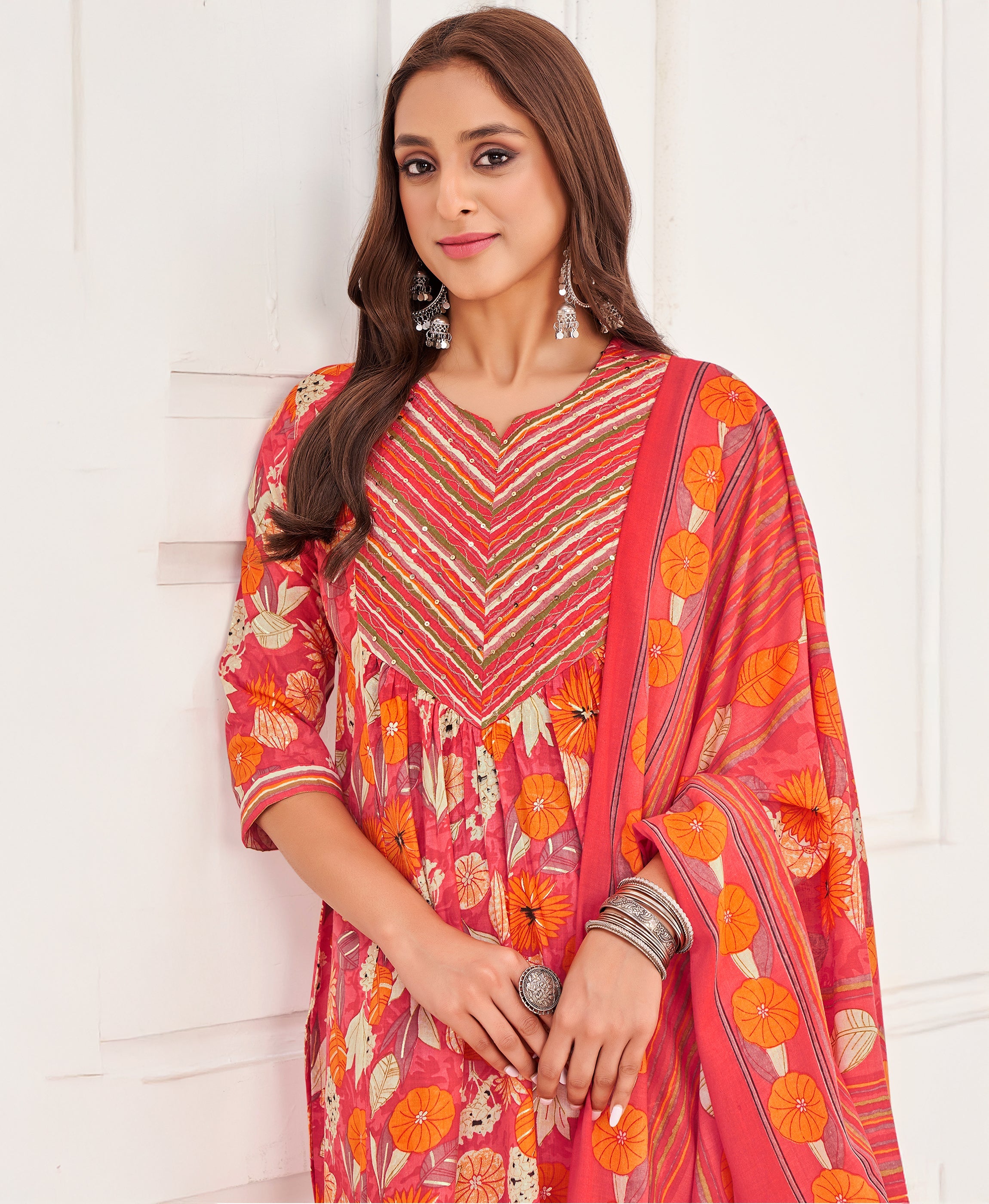 Contemporary Floral Print Kurta