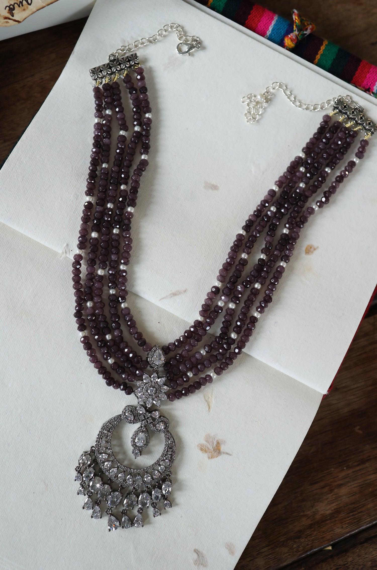 Royal Amethyst Victorian Necklace - Dyulokha