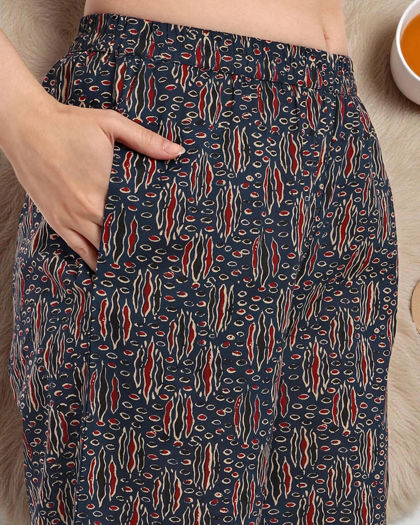 Geo Printed Cotton Cord Co-Ord Set