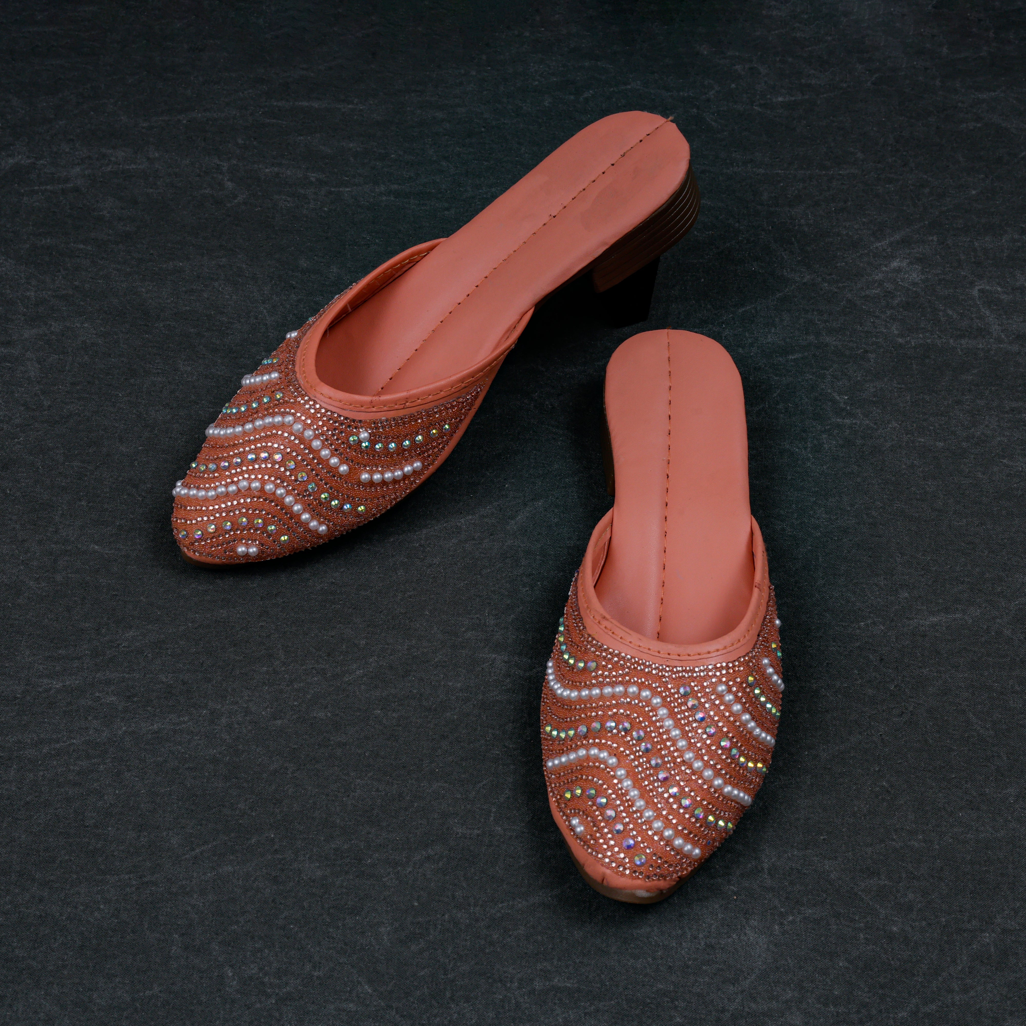 Two Tone Light Pink Artisan Mules