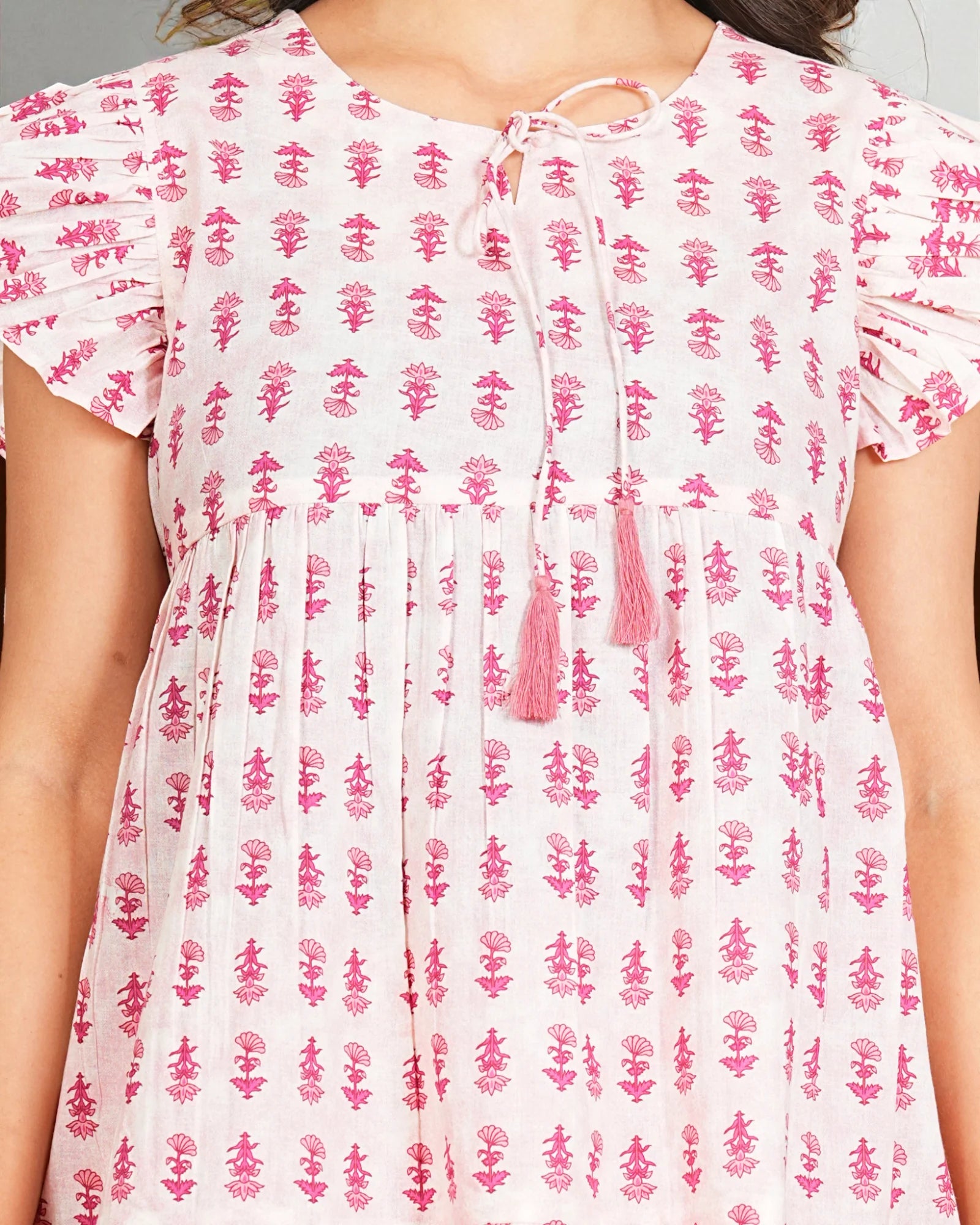 Floral Printed Cotton Kurta Set