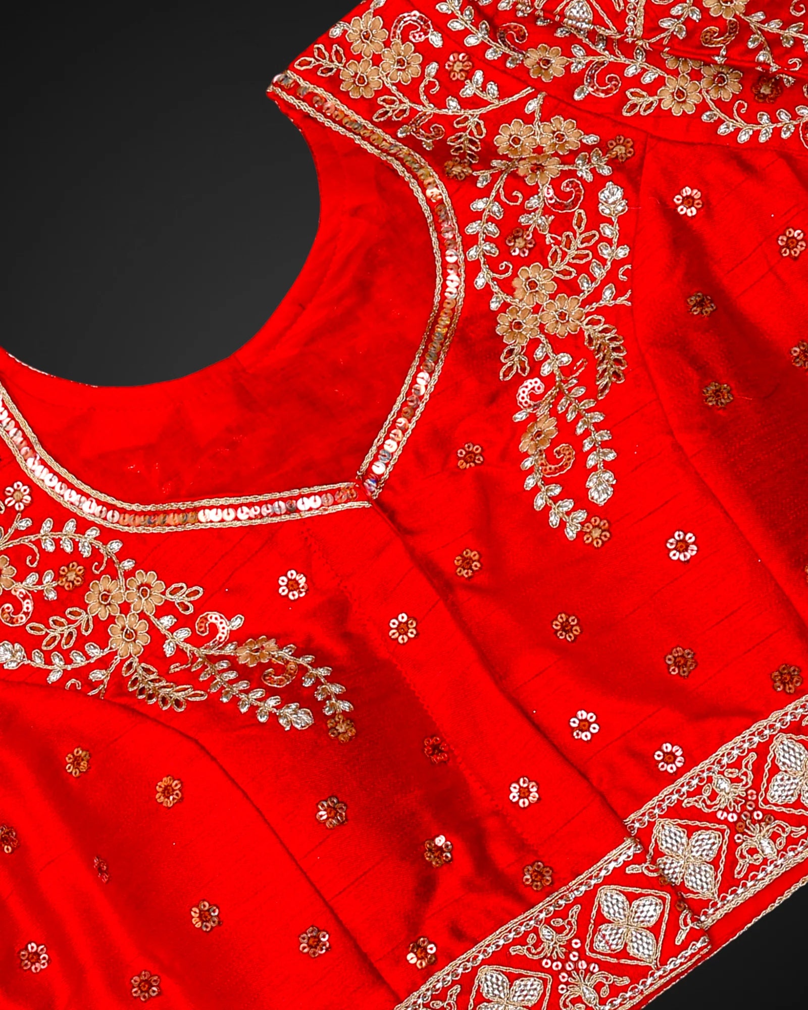 Silk Modern Cutout Readymade Blouse