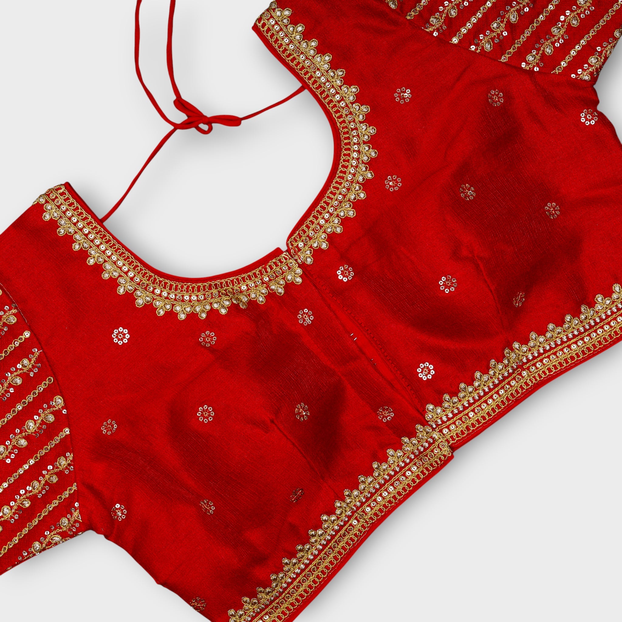 U Neck Silk Readymade Blouse