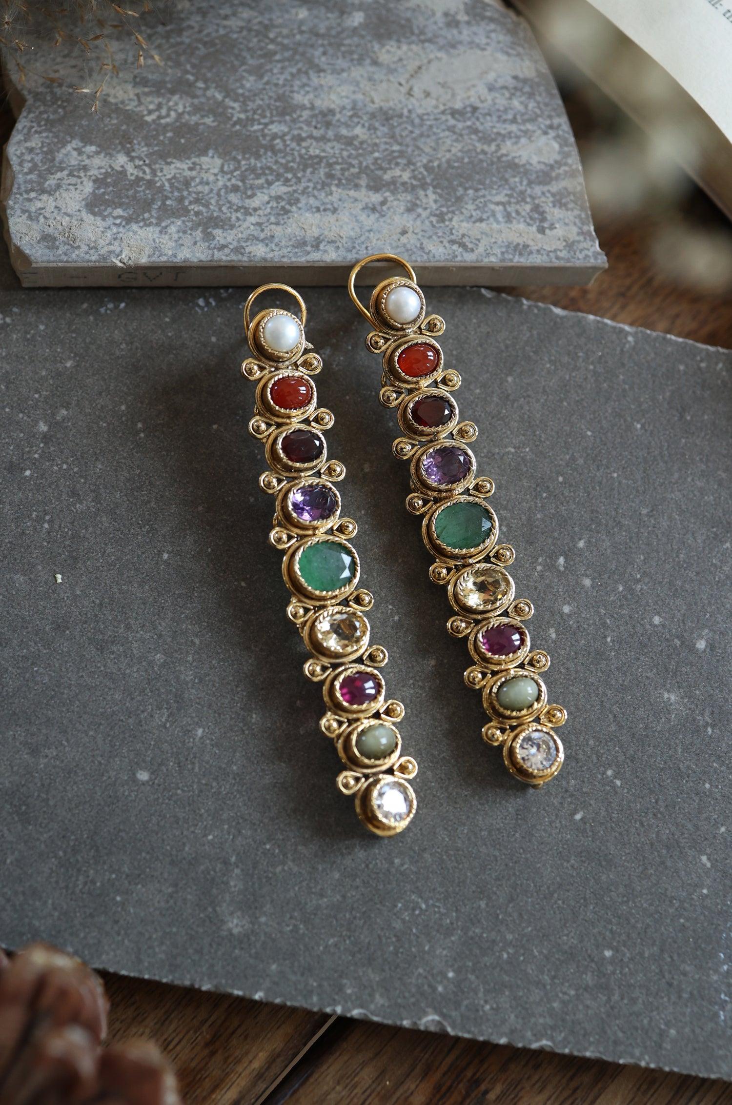 Navratan Splendor Earrings - Dyulokha