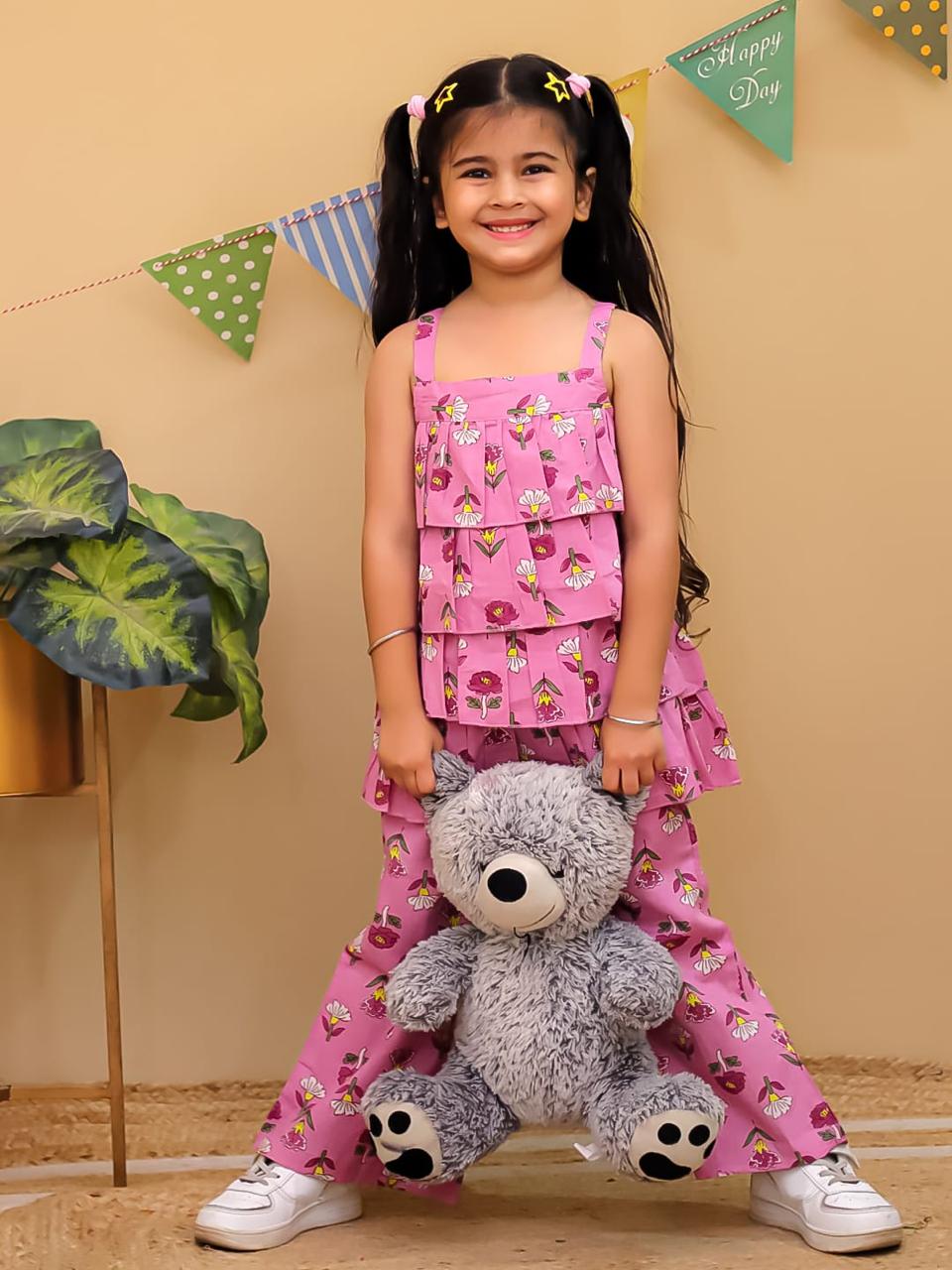 Bloom Print Ruffle Dress
