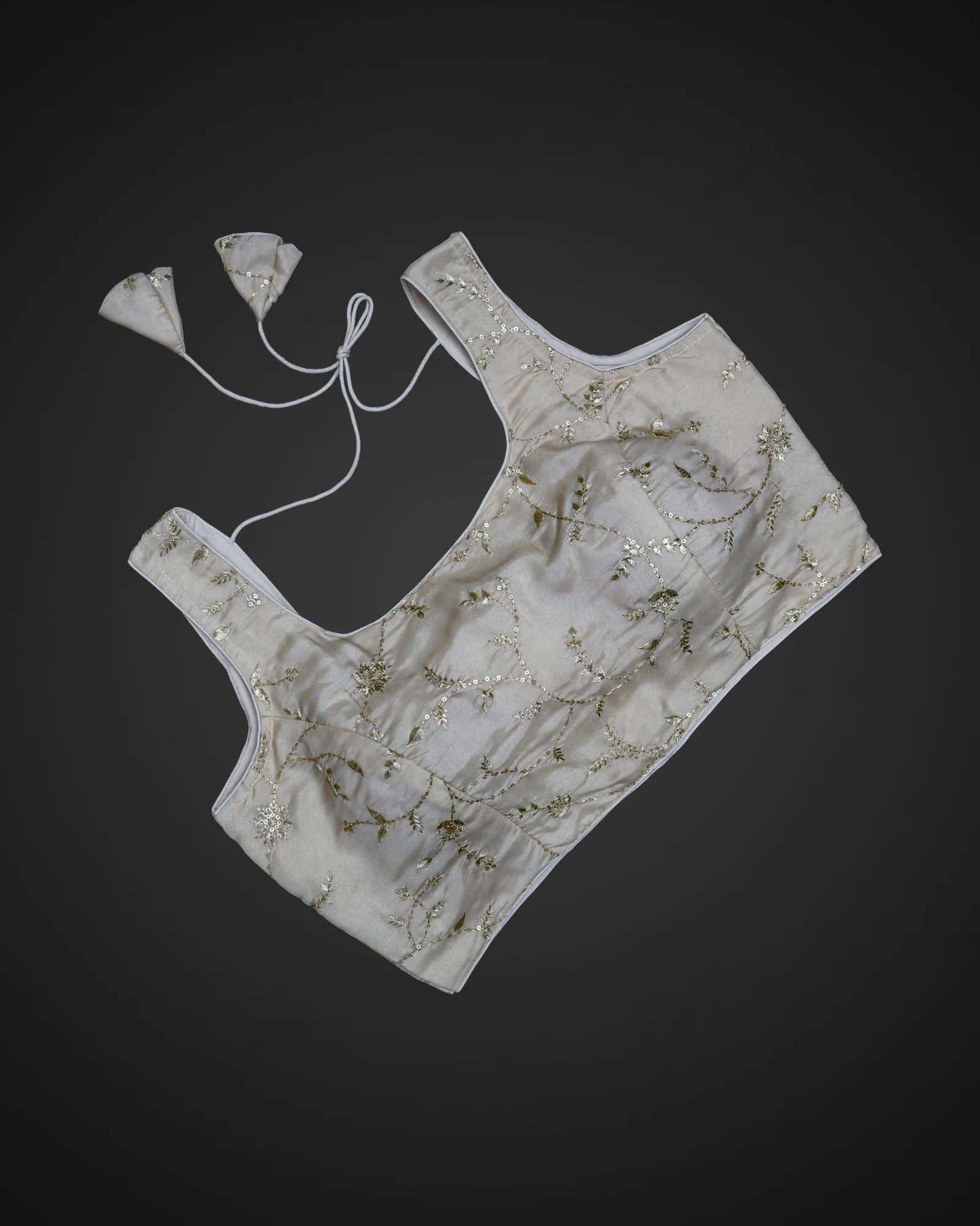 U Neck Cotton Embroidered Readymade Blouse