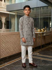Artisan Embellished Cotton Kurta Pajama Set