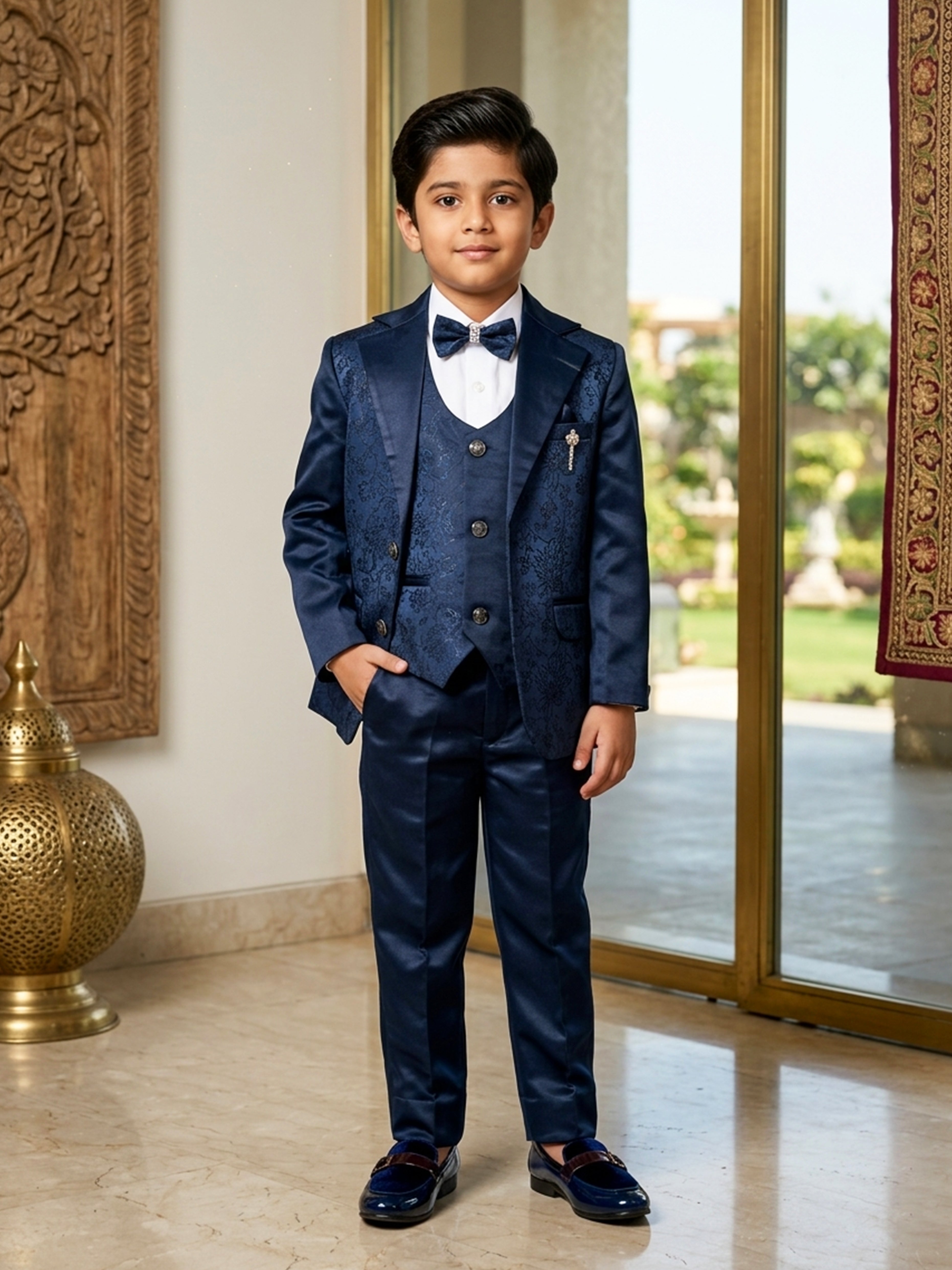 Unwind in Tradition Embroidered Festive Suit Pants