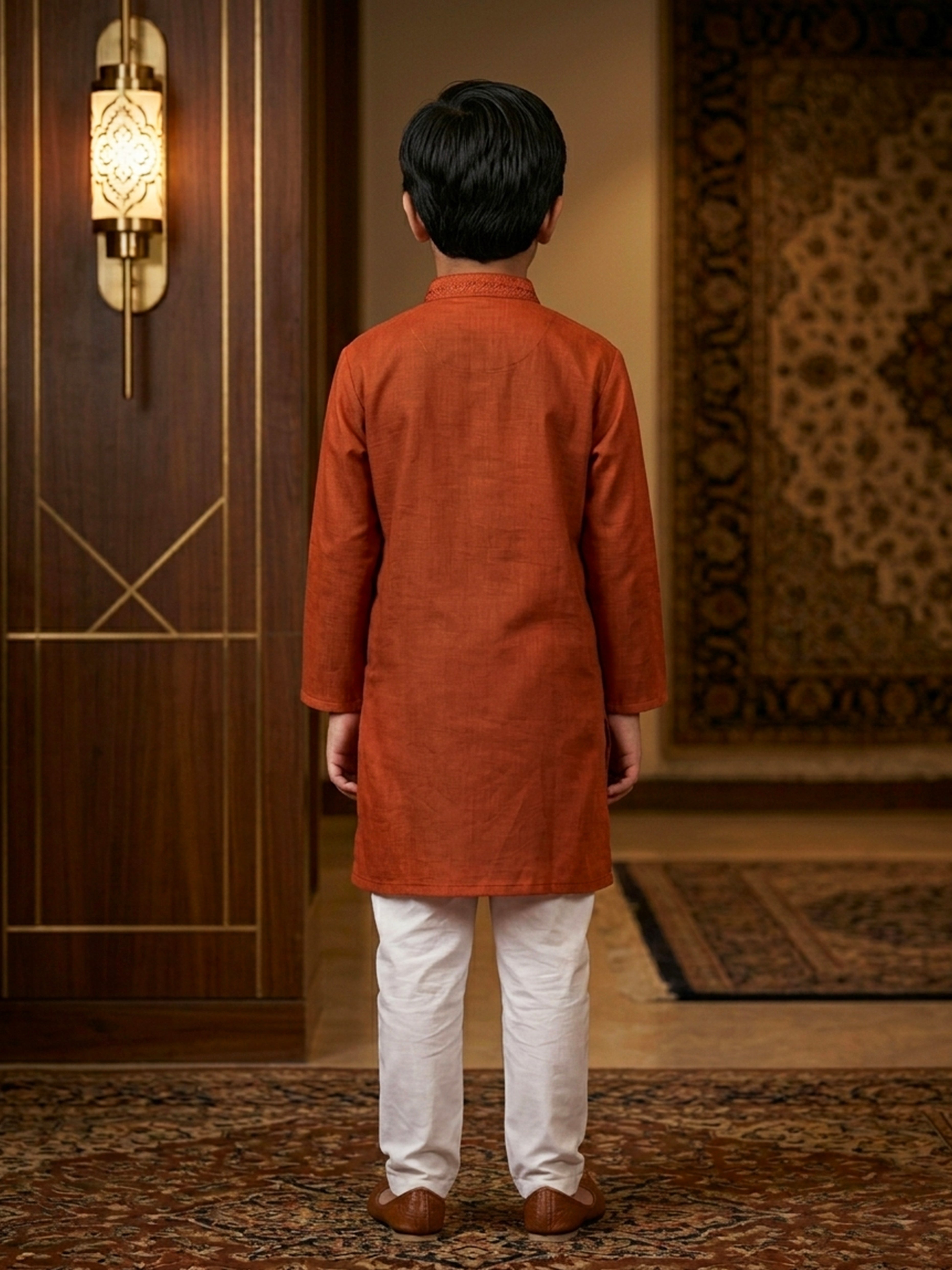 Boys Embroidered Kurta Pajama Set