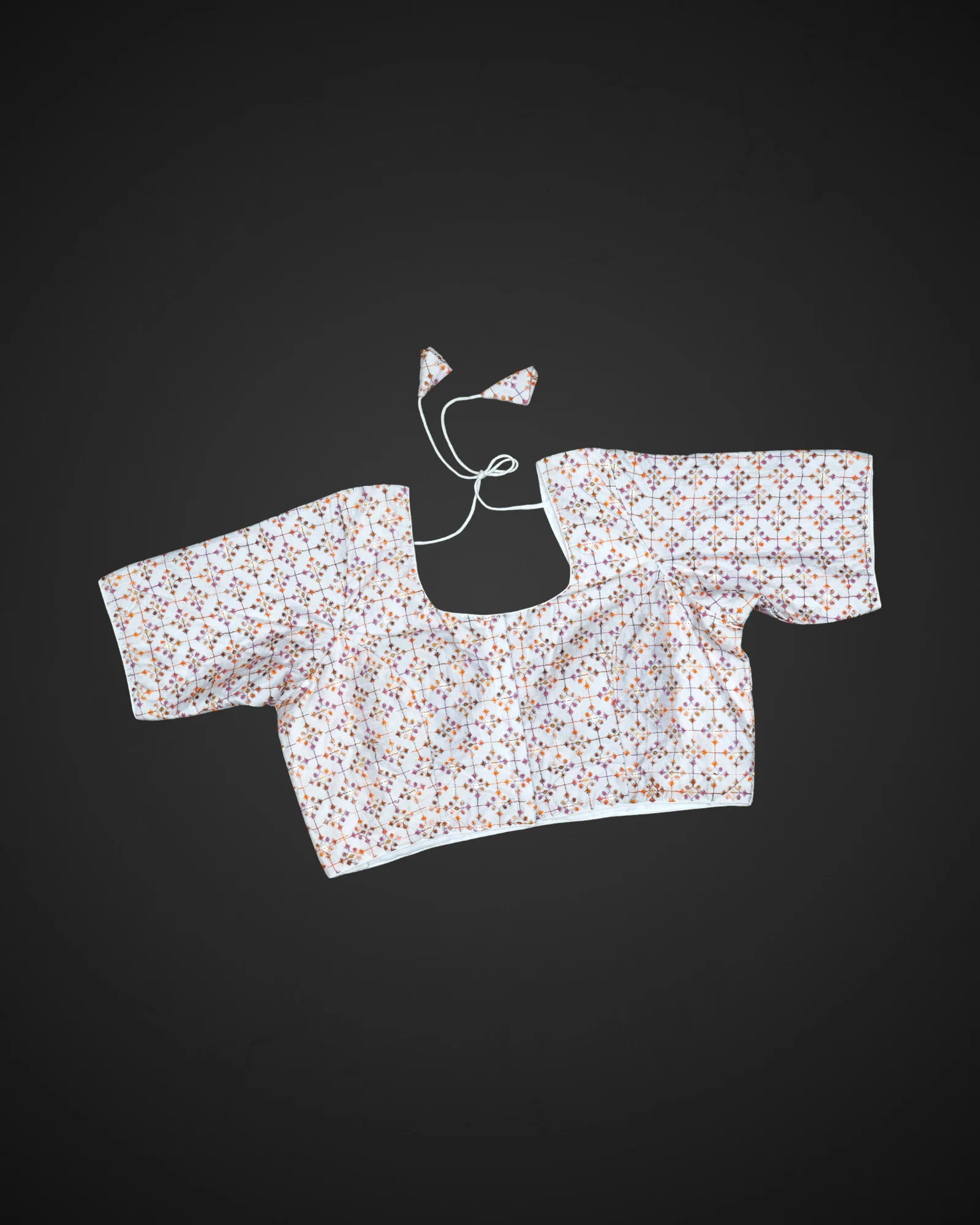 Raw Silk U Neck Back Design Readymade Blouse