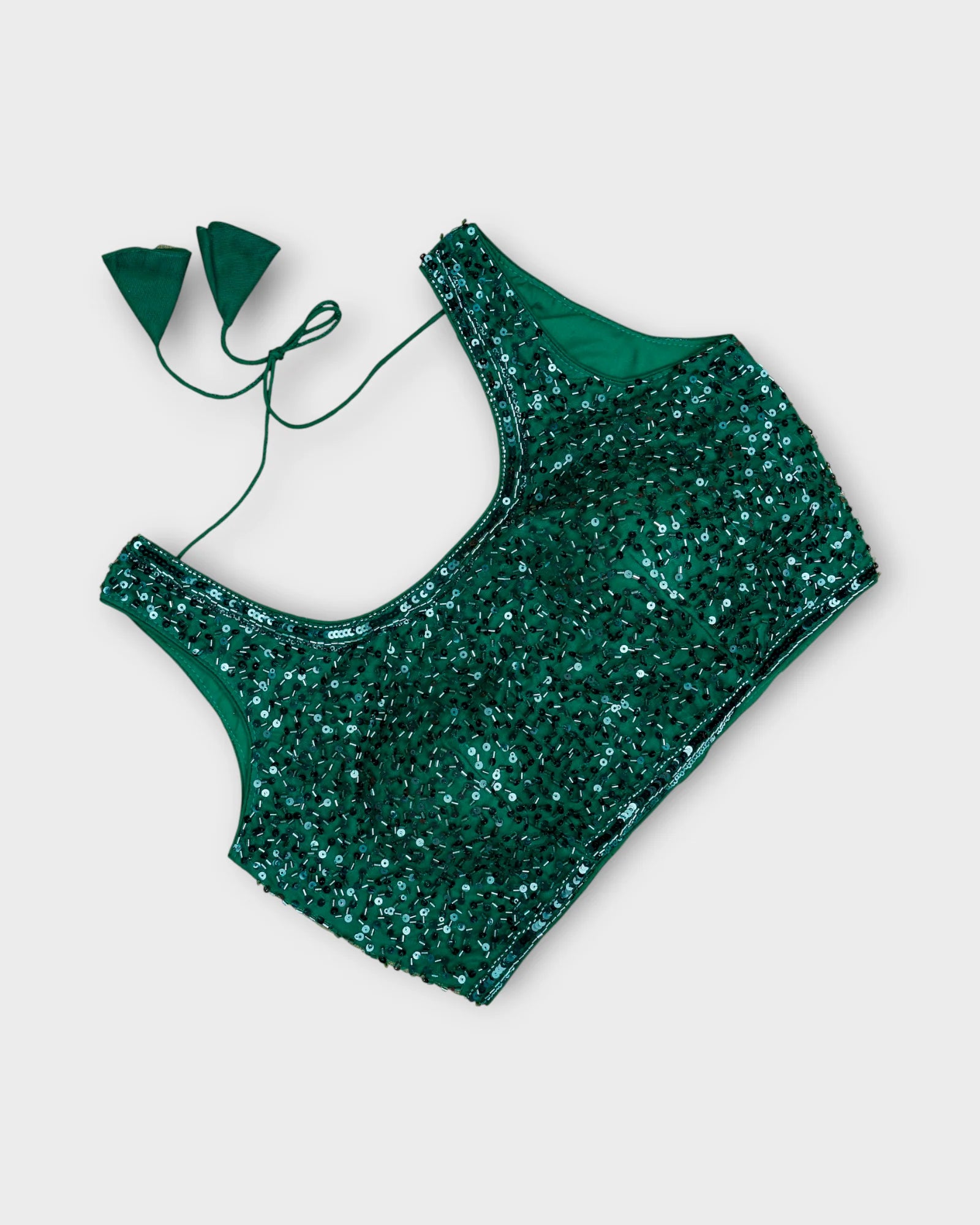 Net U Neck Readymade Blouse With Closure