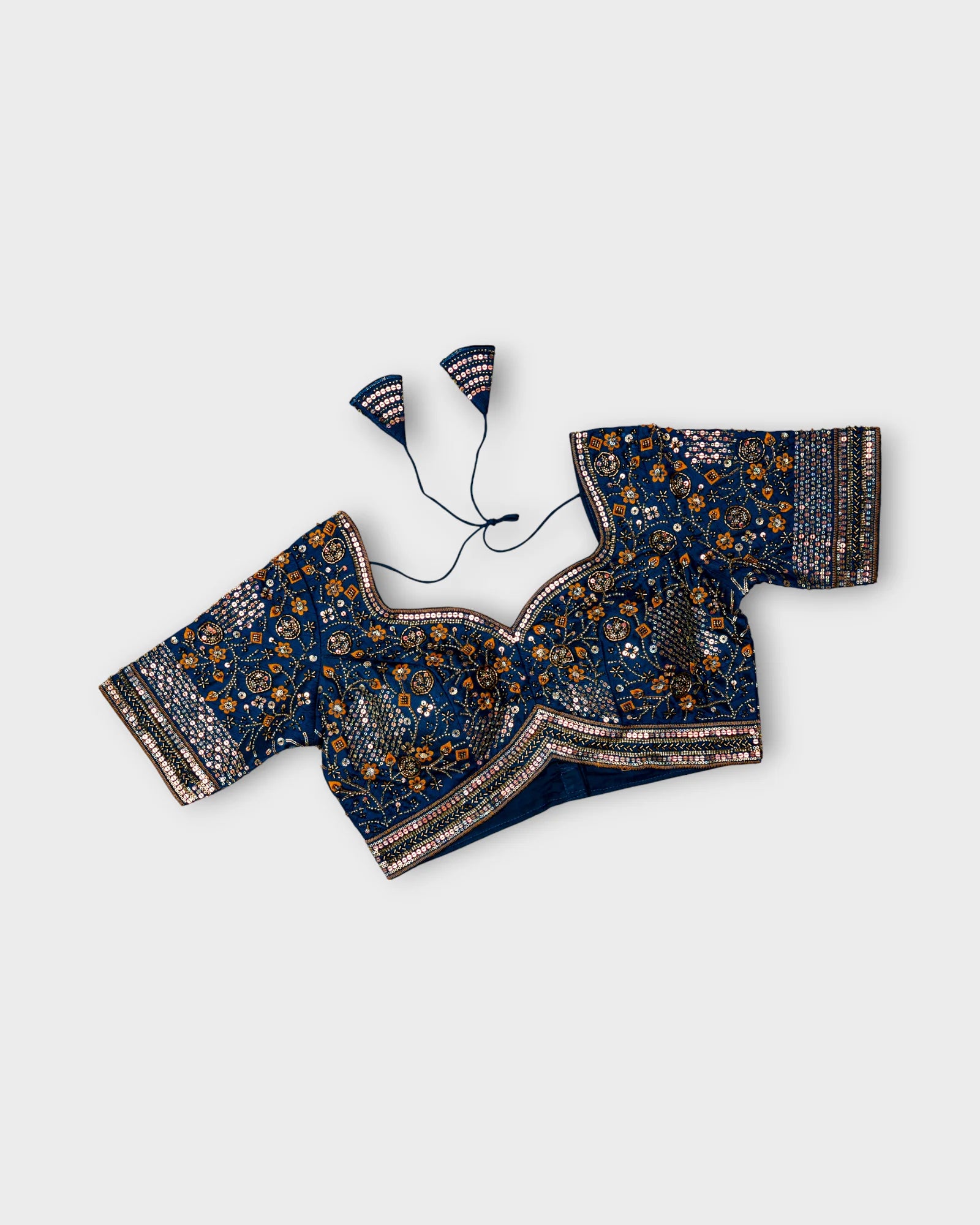 Cosmos Silk Embroidered Readymade Blouse