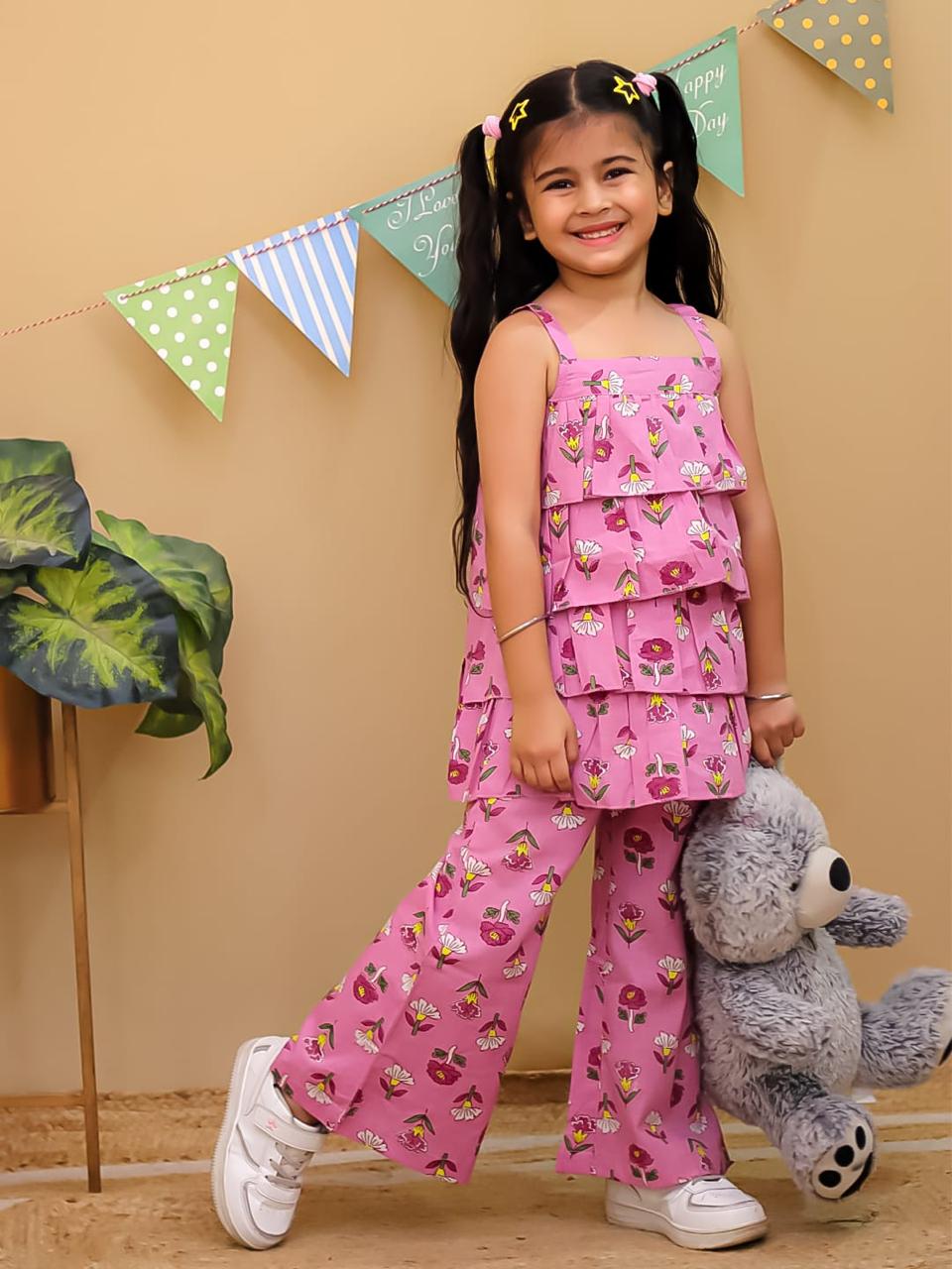 Bloom Print Ruffle Dress