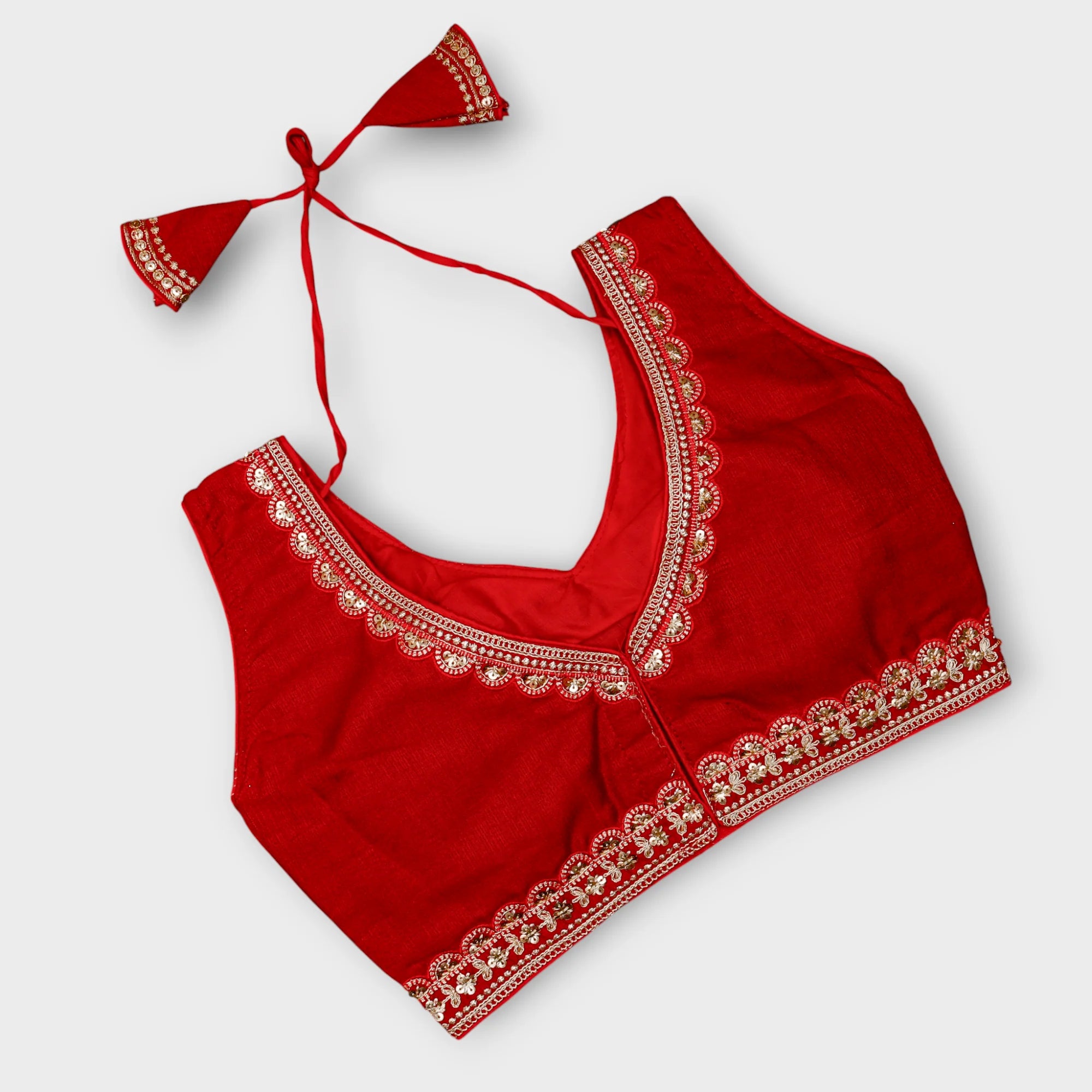 Phantom Silk V Neck Readymade Blouse
