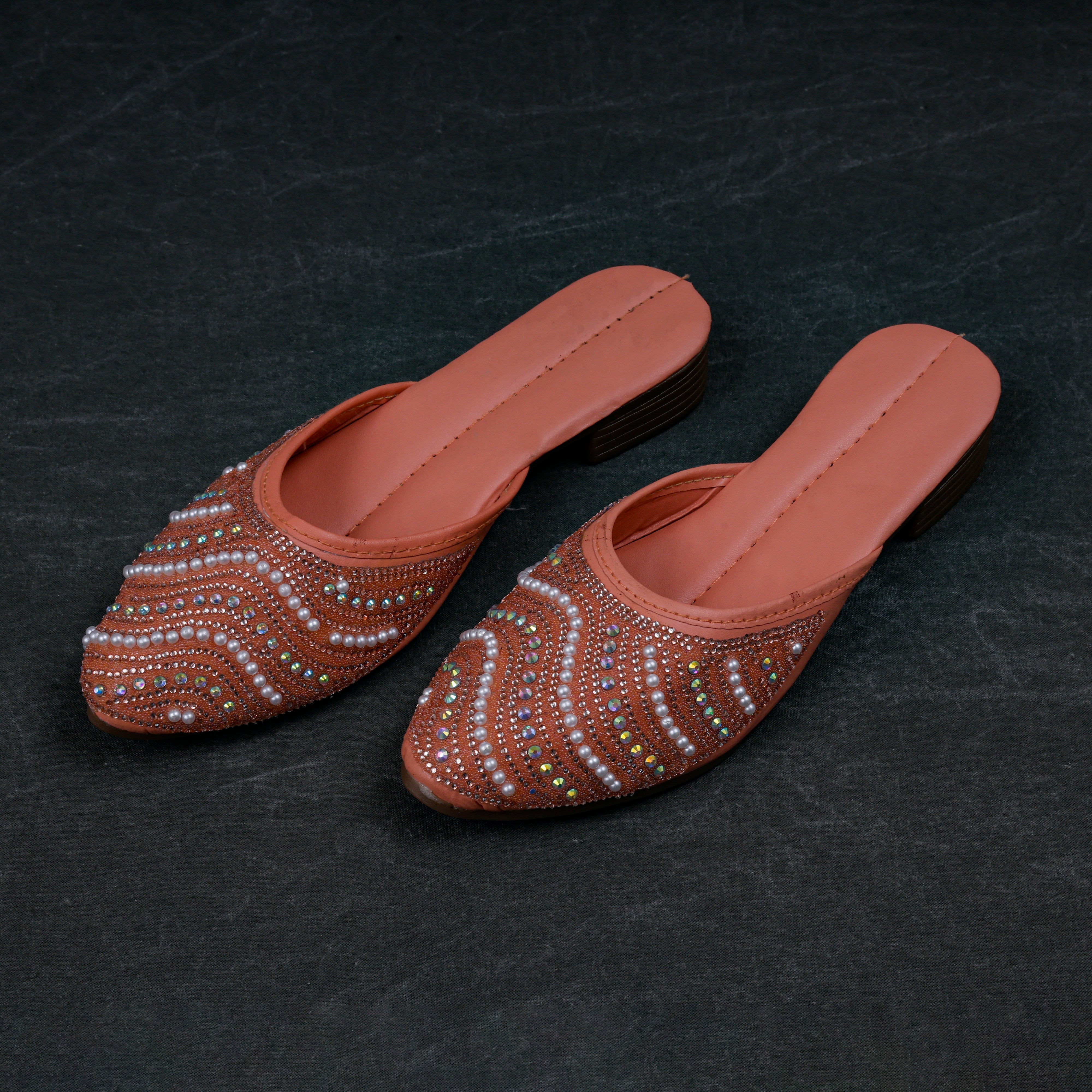 Two Tone Light Pink Artisan Mules