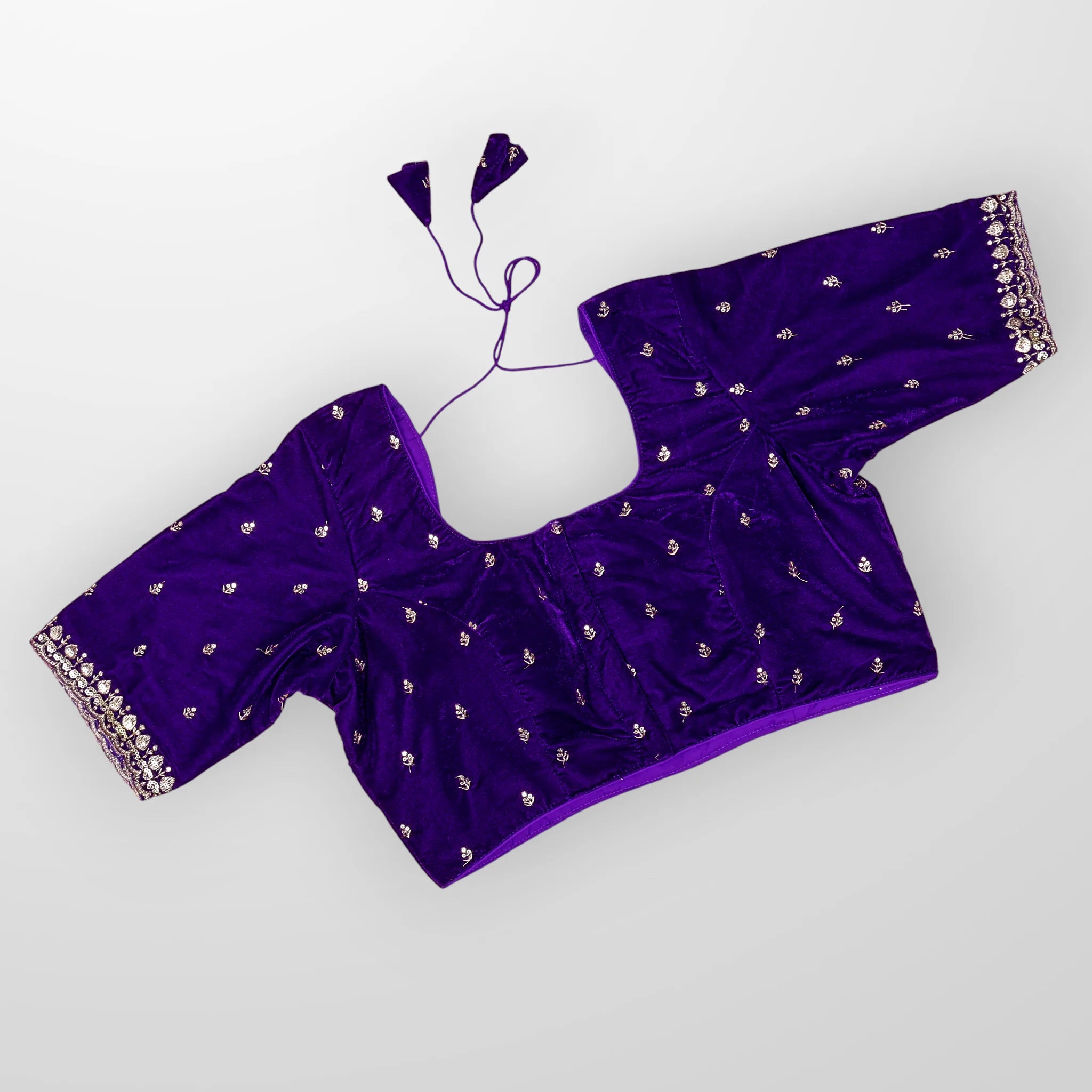 Velvet Square Neck Readymade Blouse