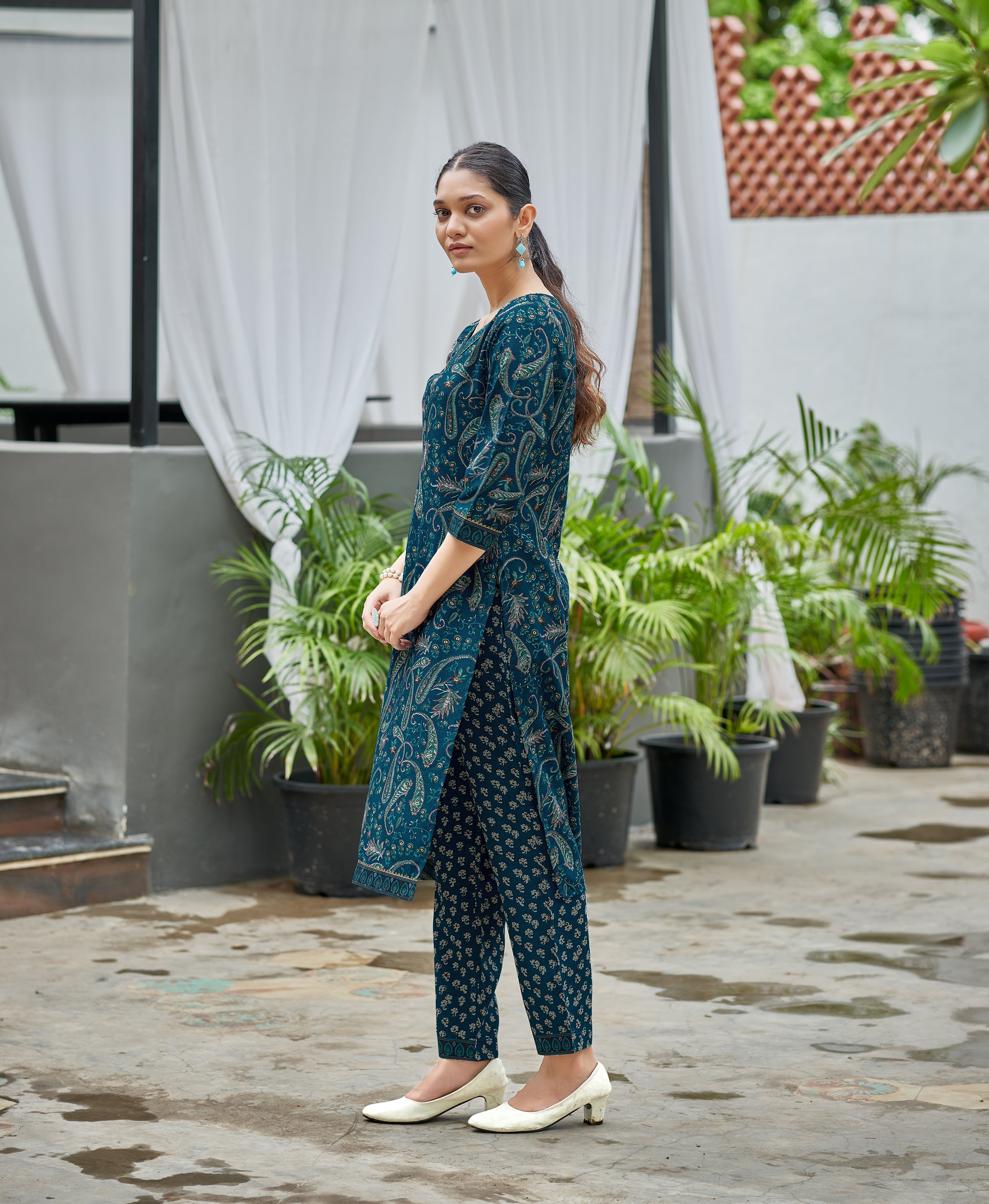 Floral Printed Cotton Kurta