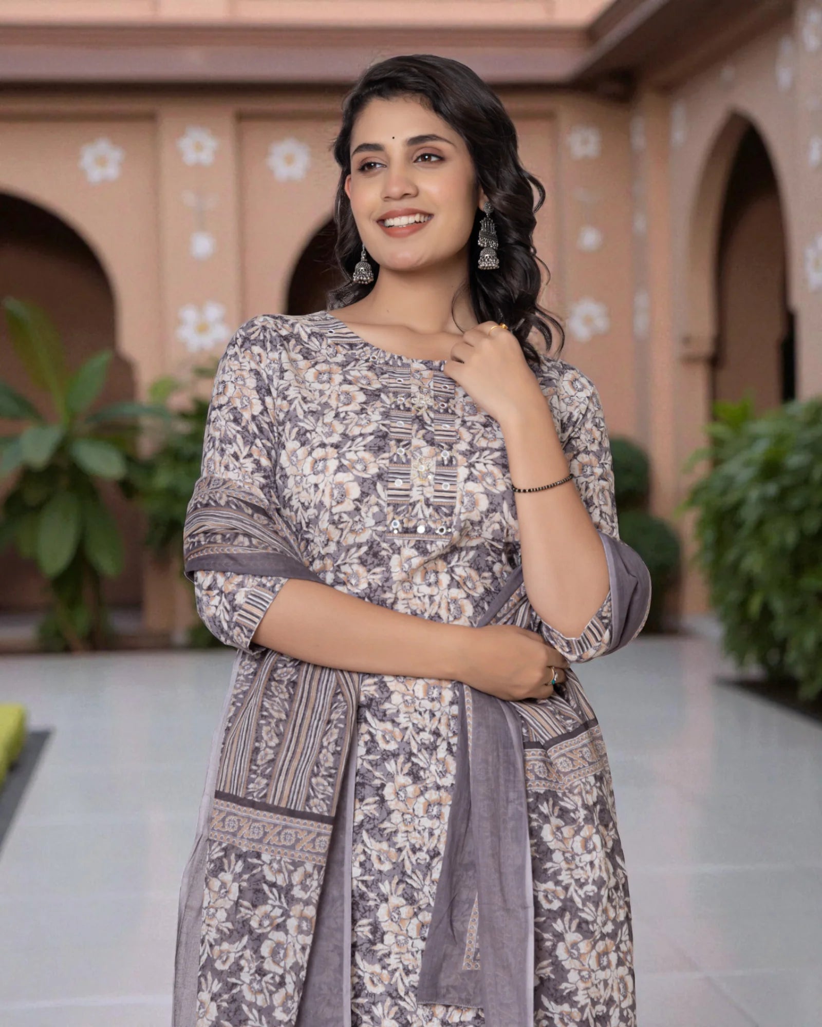 Floral Cotton Printed Kurta Set