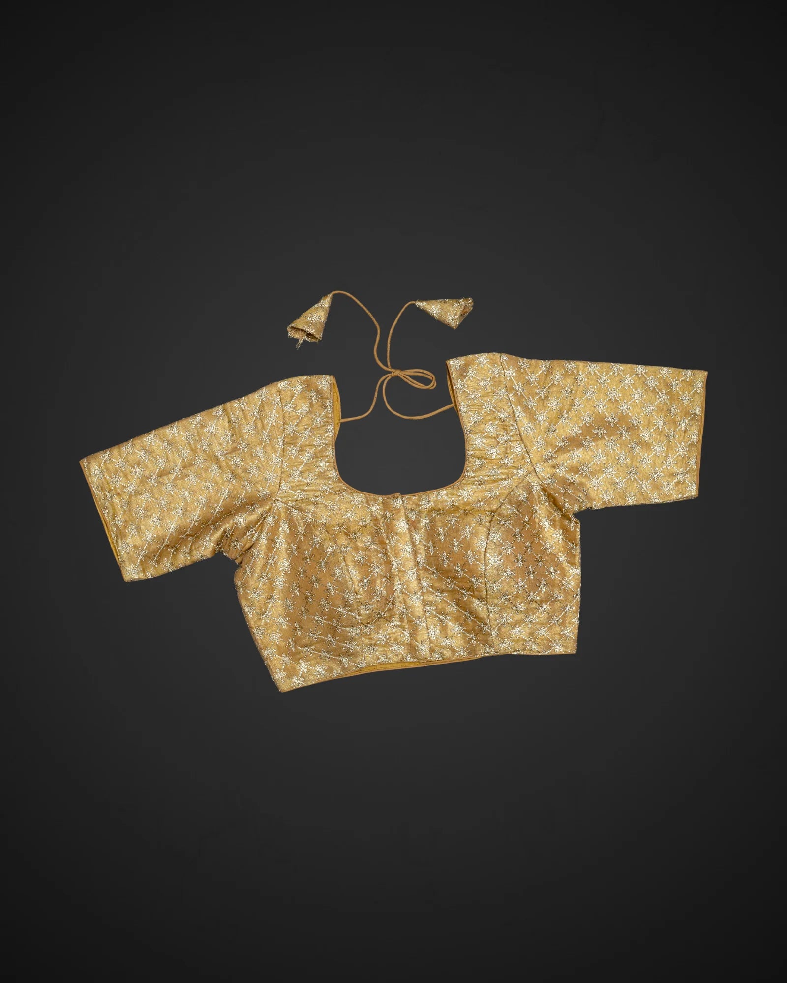 Square Neck Silk Embroidered Readymade Blouse