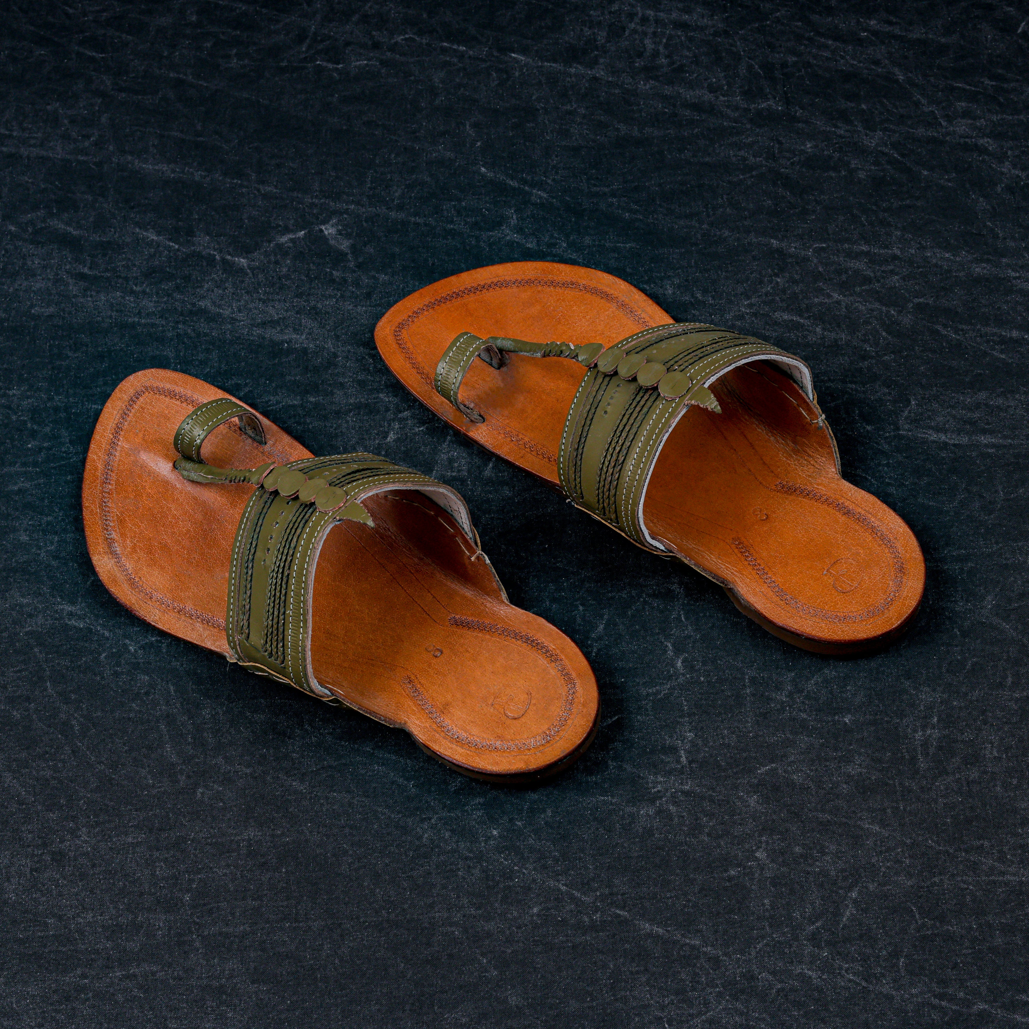 Light Brown Artisan Leather Kolhapuri Sandals