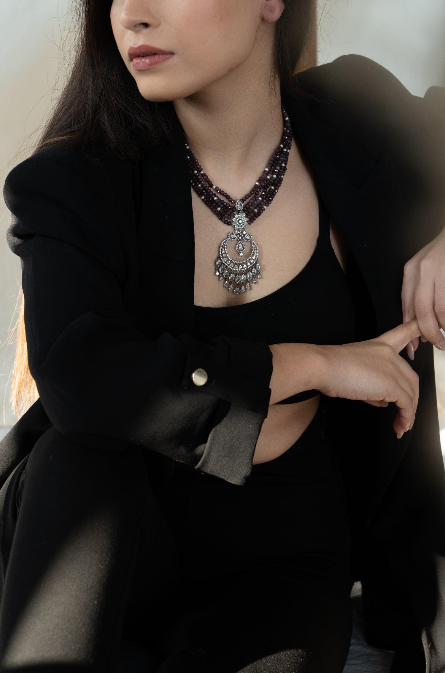 Royal Amethyst Victorian Necklace - Dyulokha