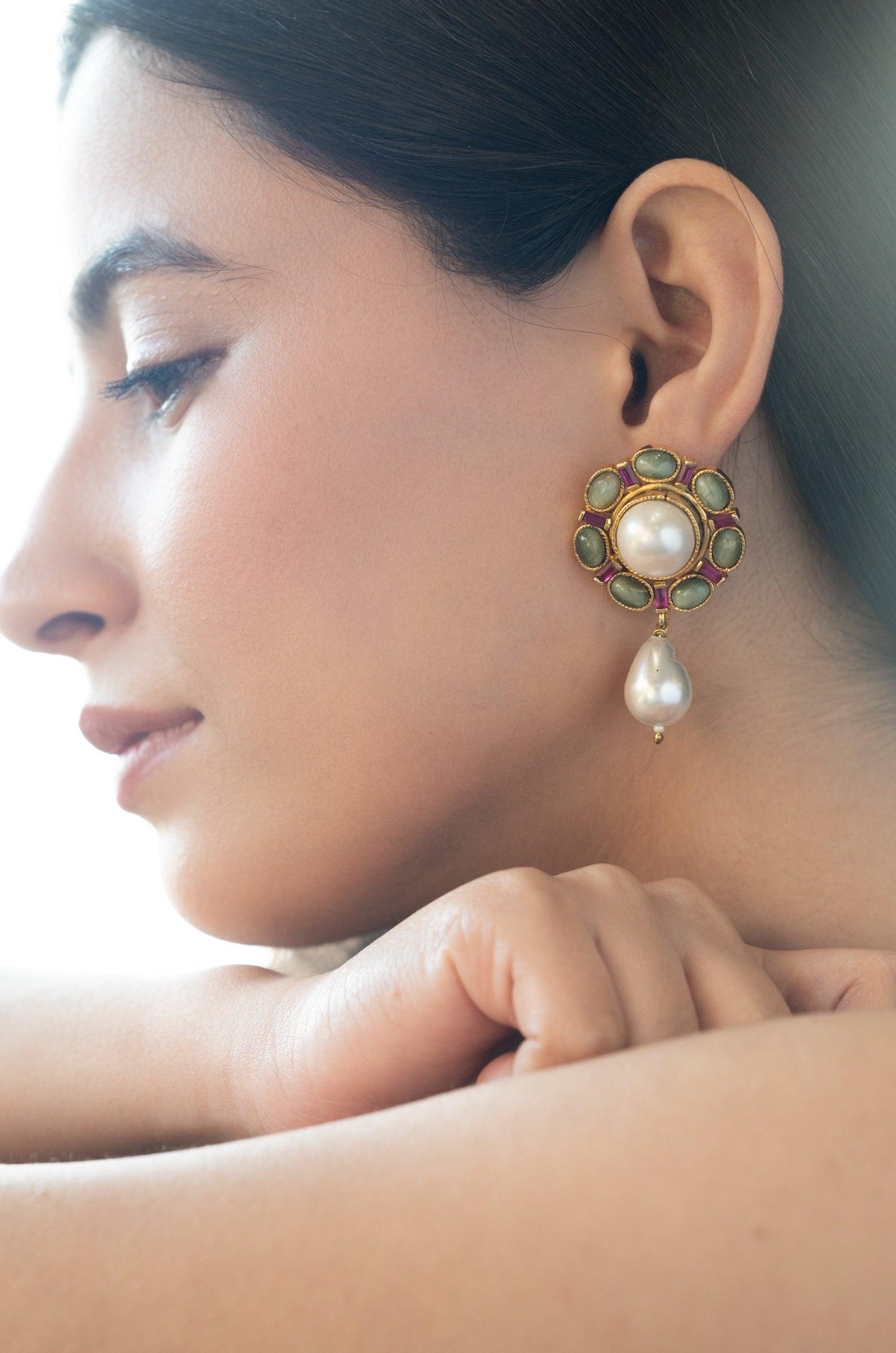 Lustrous Pearl Drop Earrings - Dyulokha