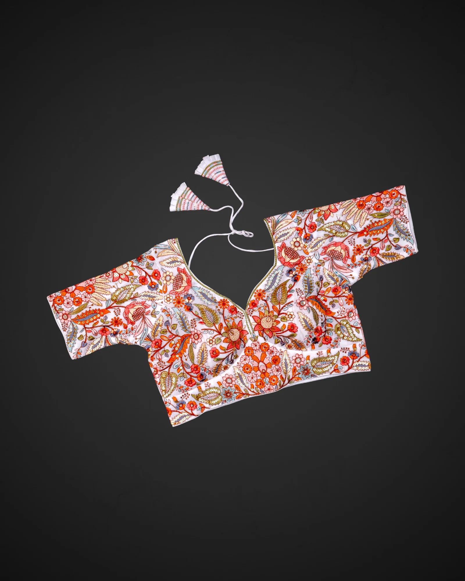 V Neck Georgette Readymade Blouse