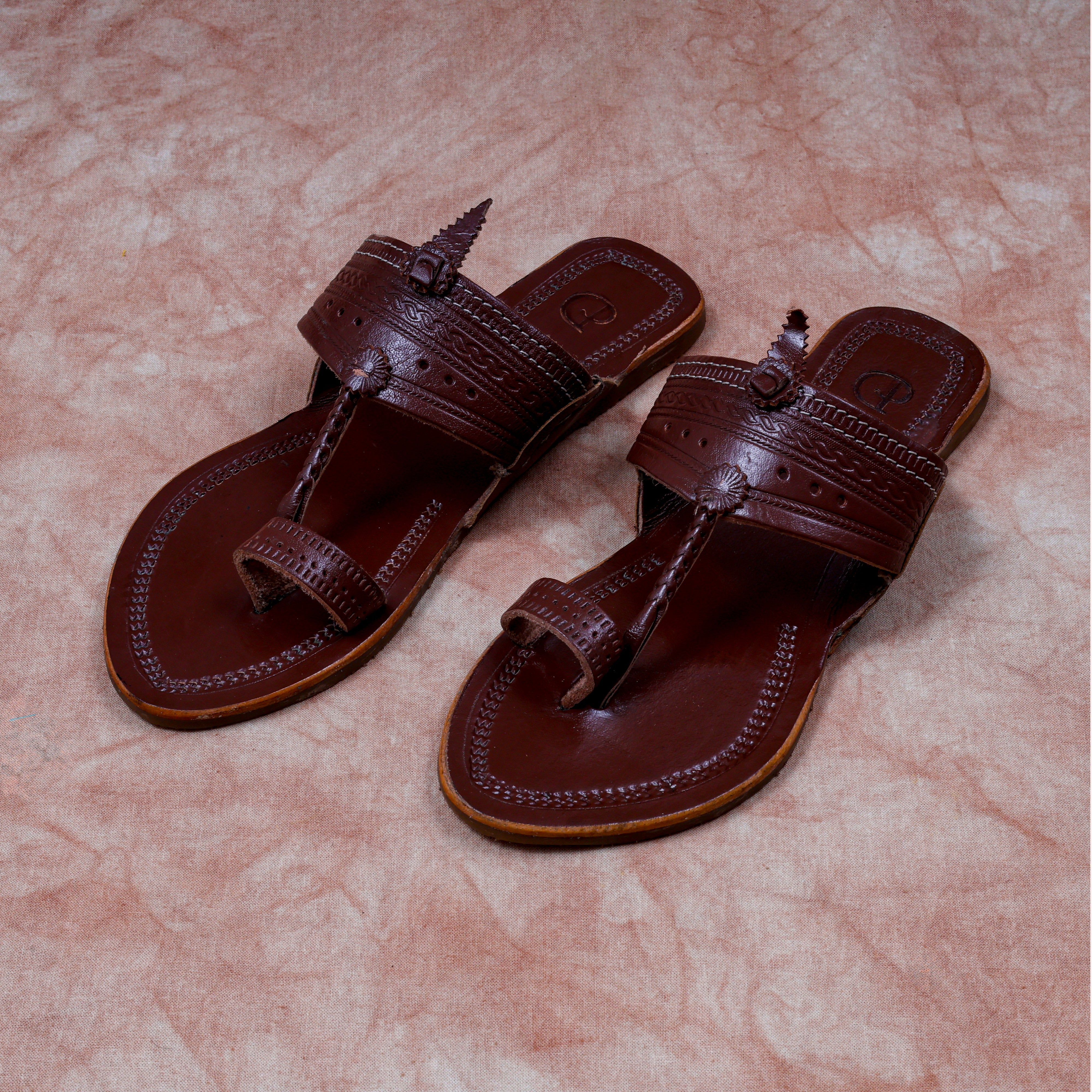 Handcrafted Dark Brown Kolhapuri Sandals