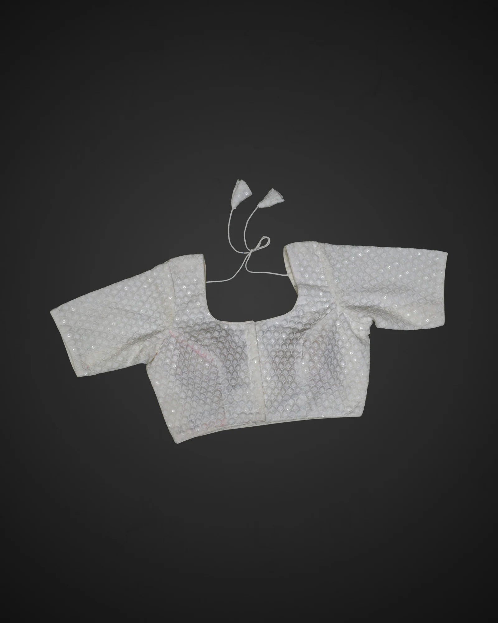Cotton Deep Back U Neck Readymade Blouse
