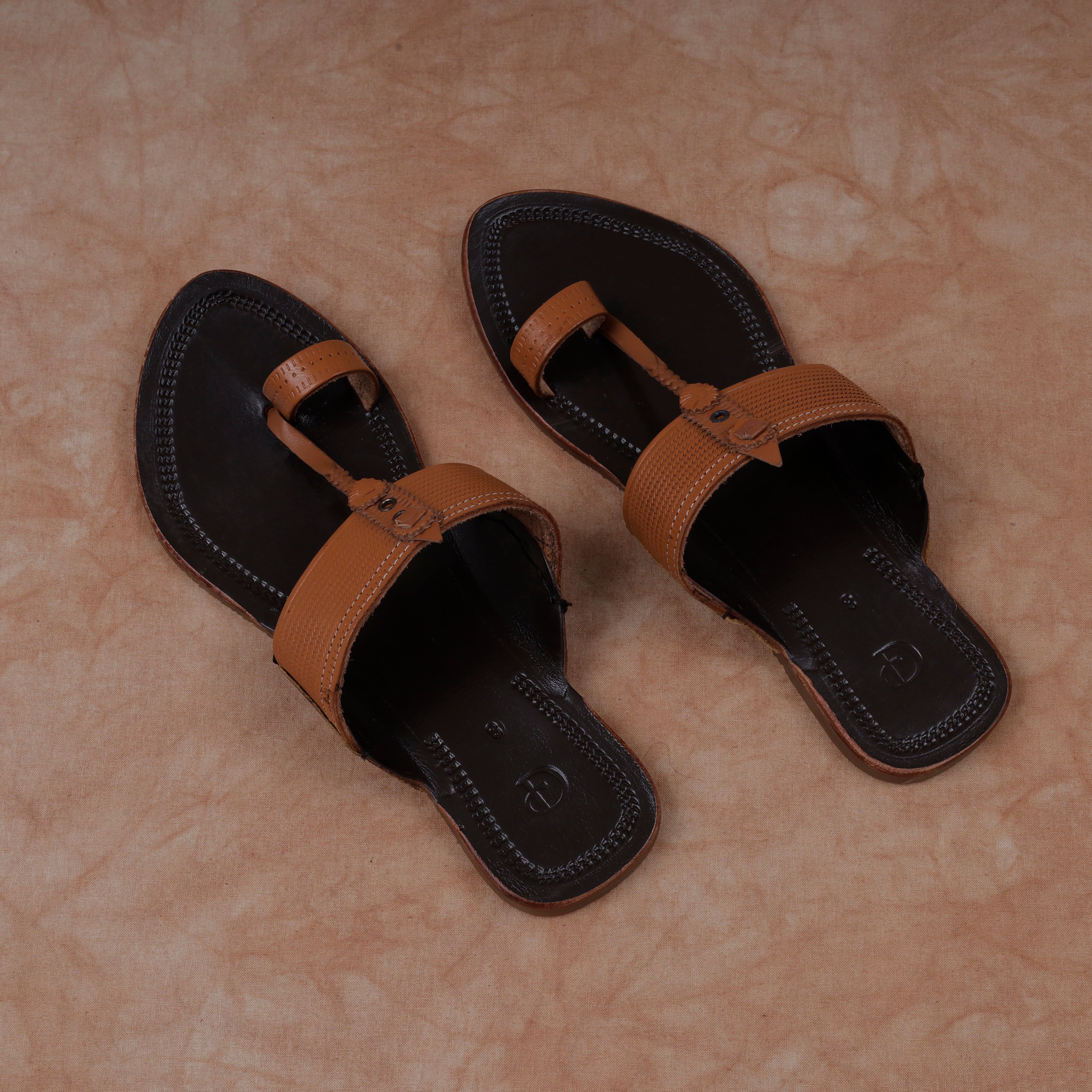Brown Artisan Leather Kolhapuri Sandals