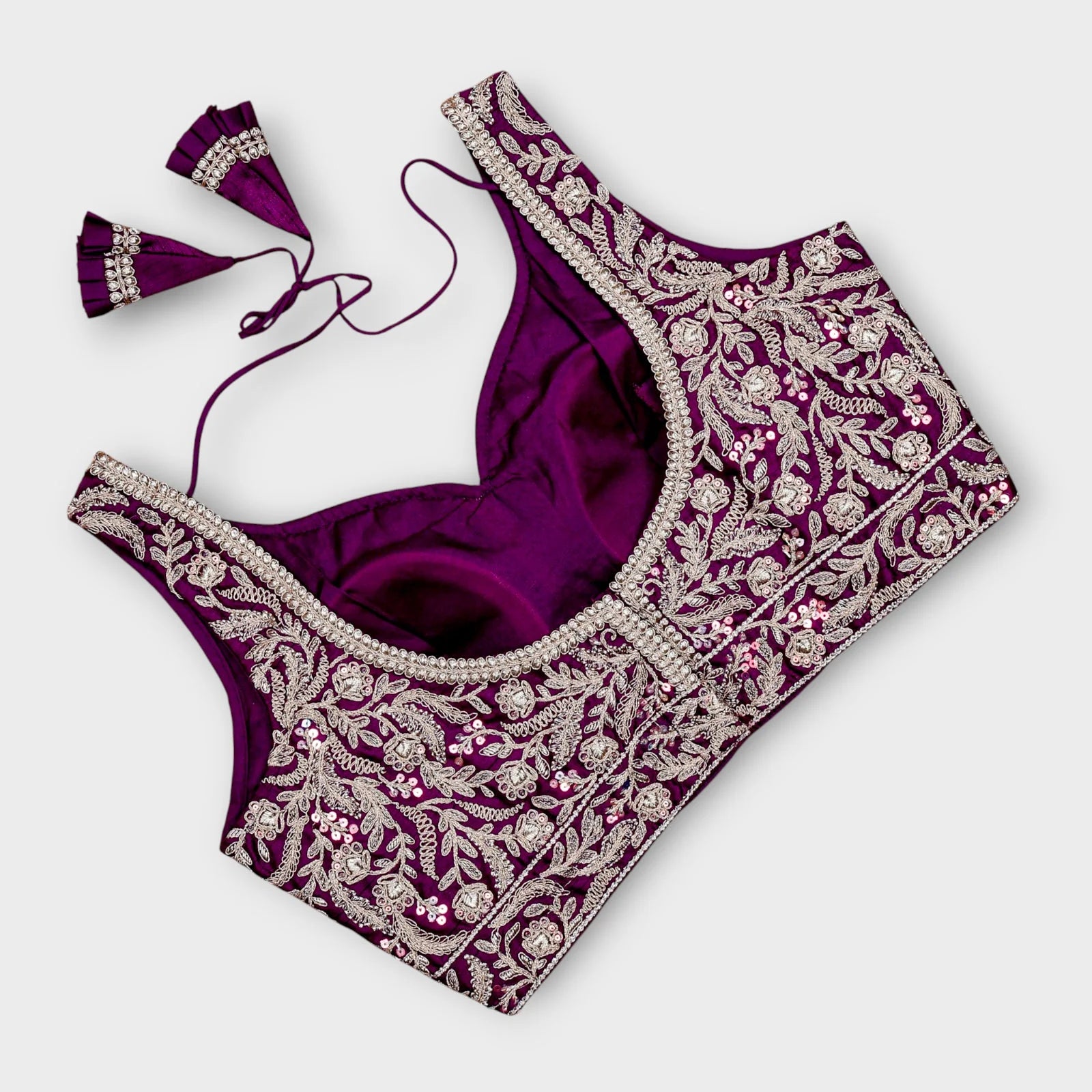 Silk Tailored Blouse With Detailed Design