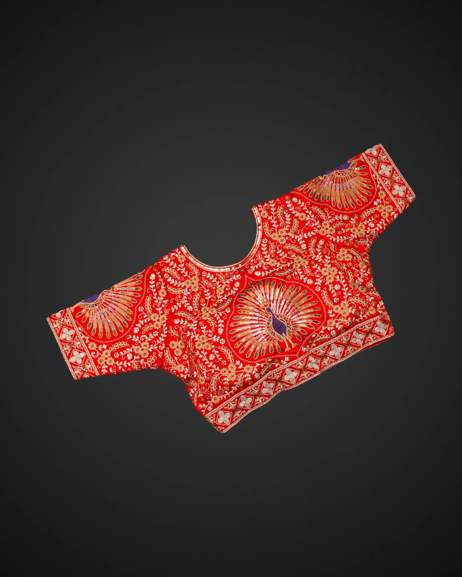 Silk Modern Cutout Readymade Blouse