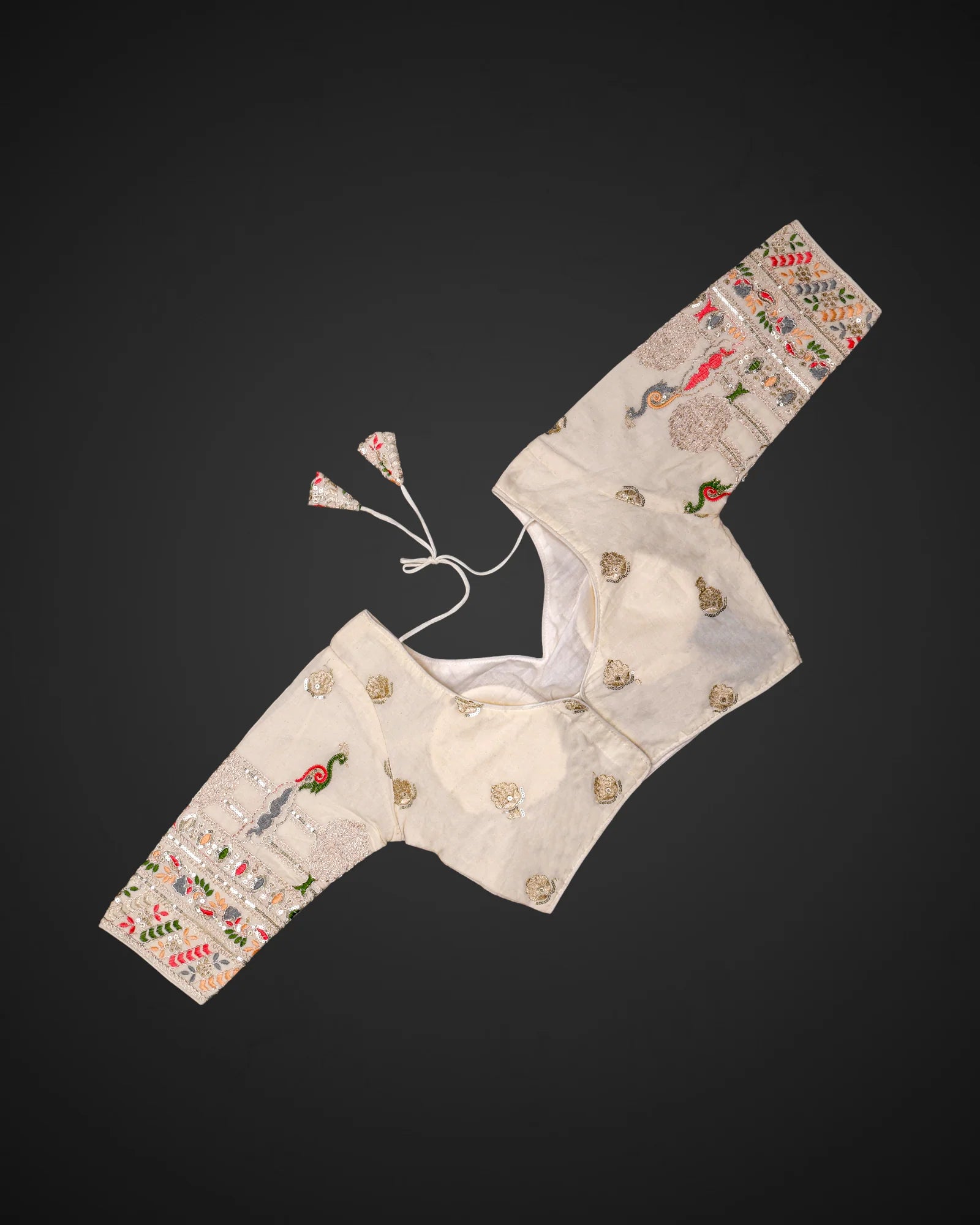 Cotton V Neck Readymade Blouse