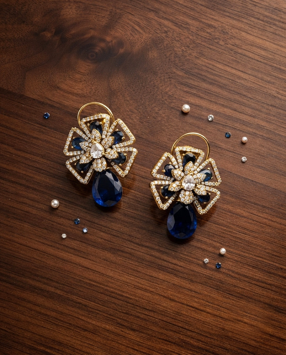 Studs with Striking Blue Stones