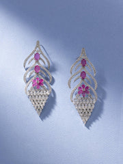 Blinding Ruby Dangler Earrings - Dyulokha