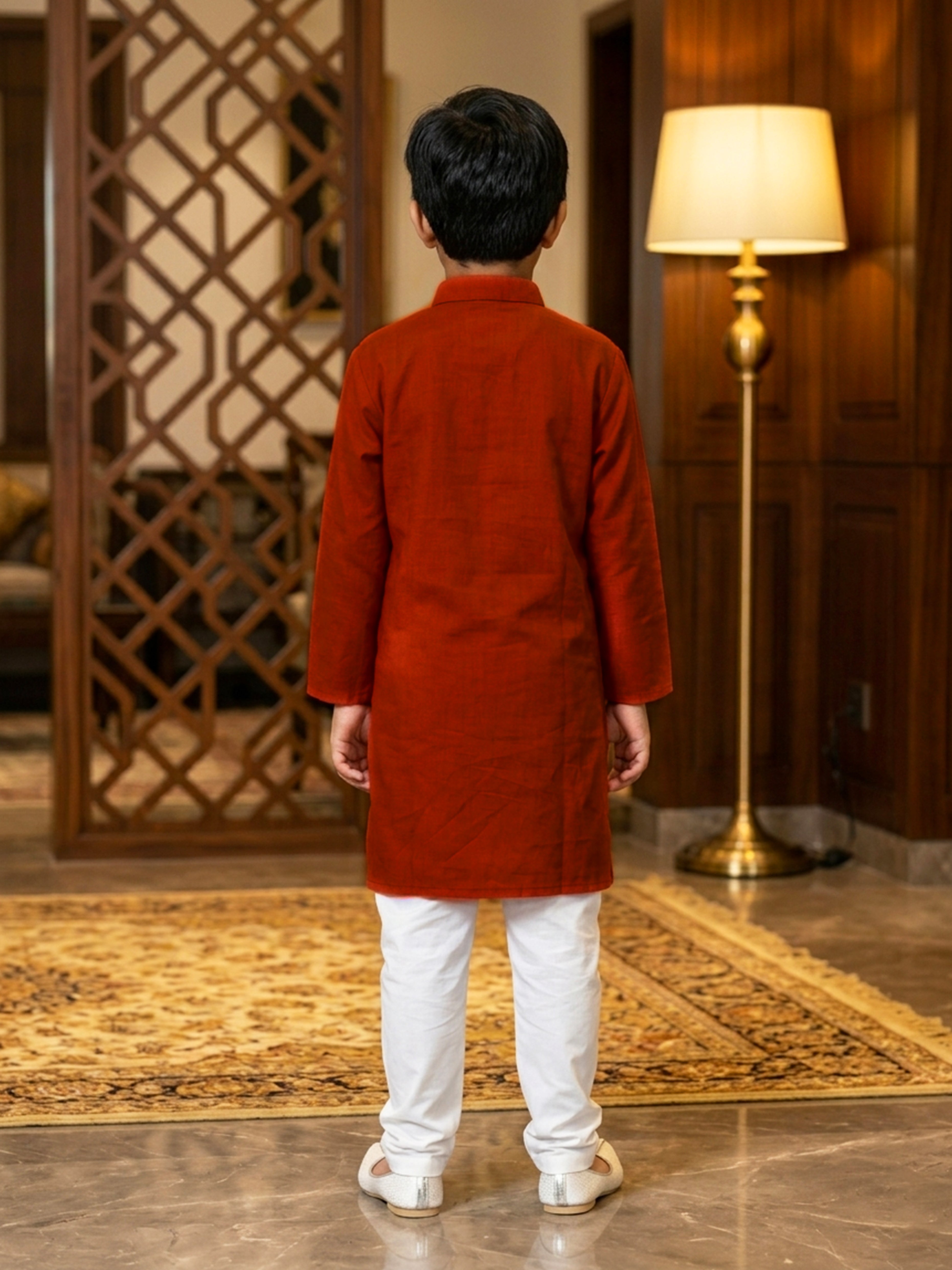 Boys Embroidered Kurta Pajama Set