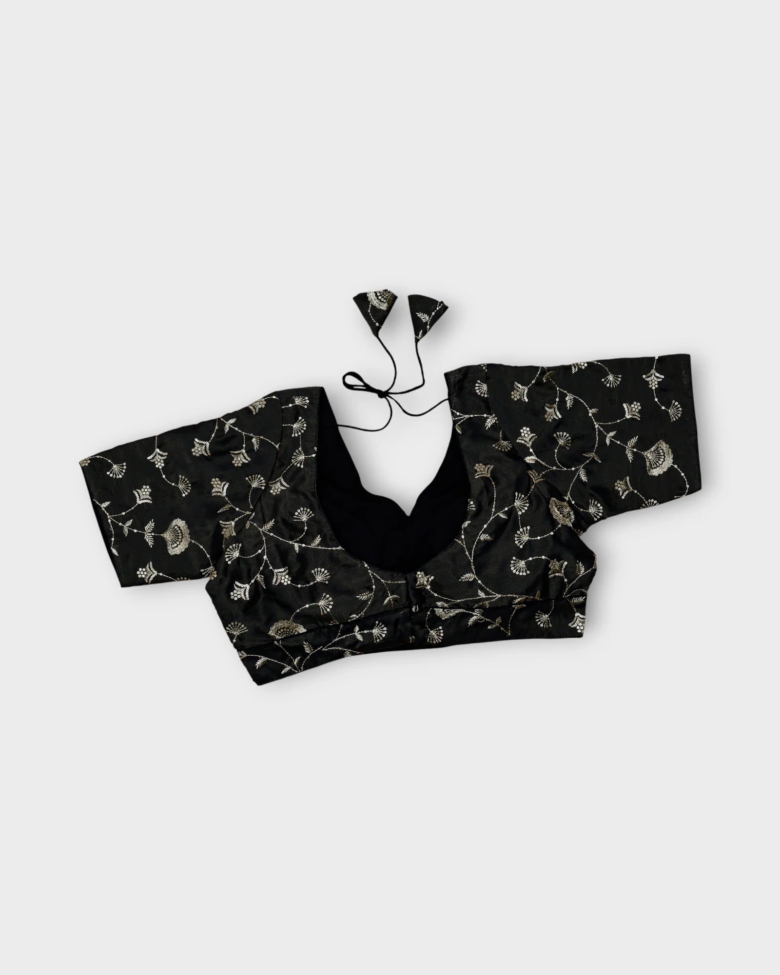 Silk V Neck Half Sleeve Readymade Blouse