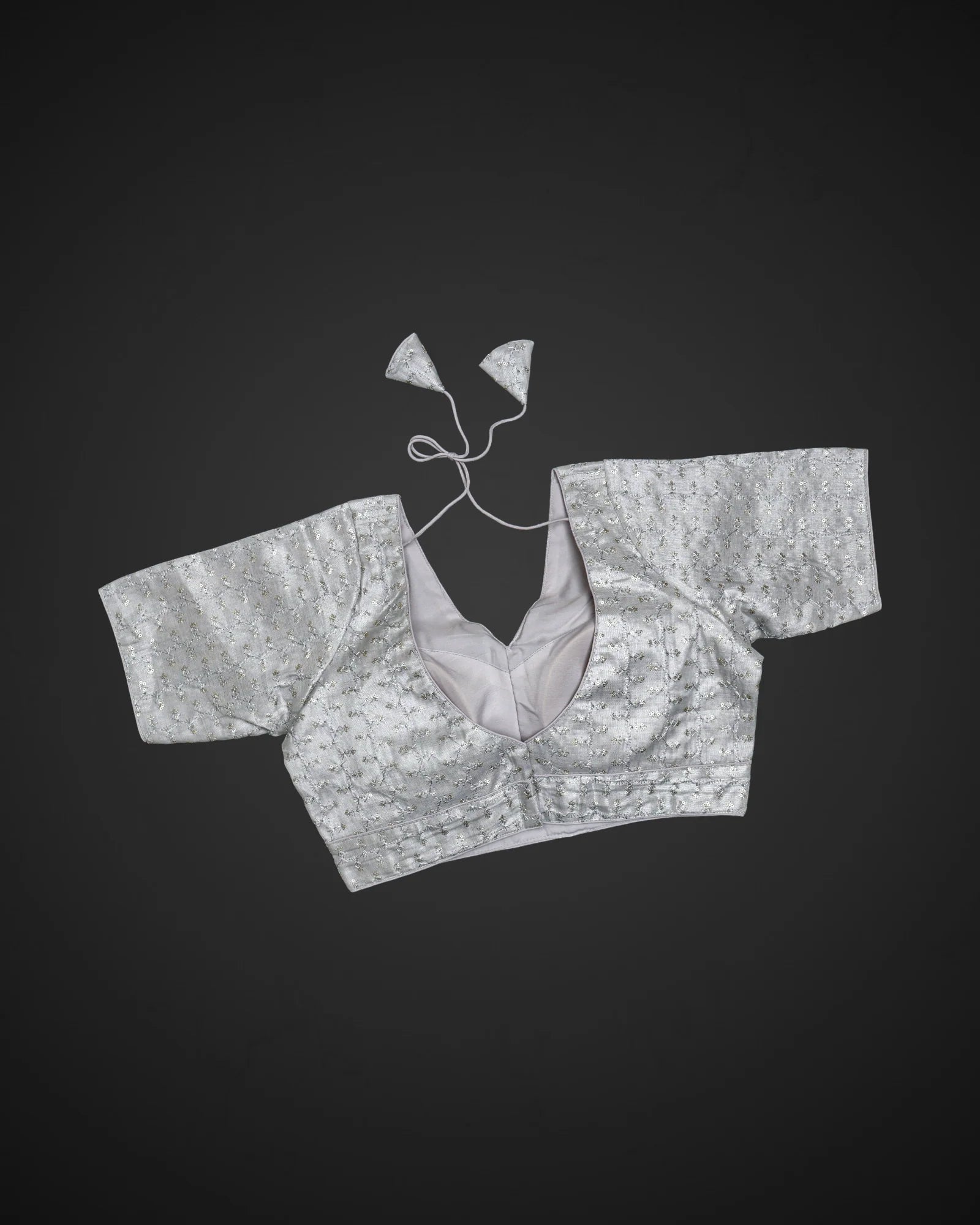 Tissue V Neck Half Sleeve Readymade Blouse