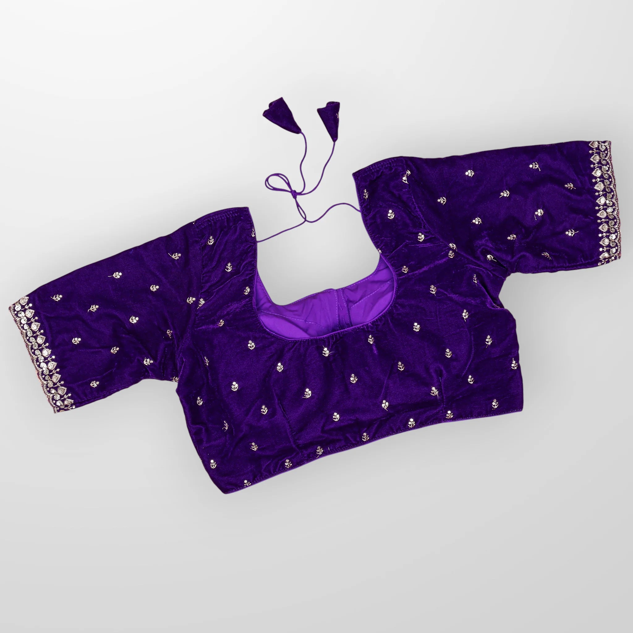 Velvet Square Neck Readymade Blouse