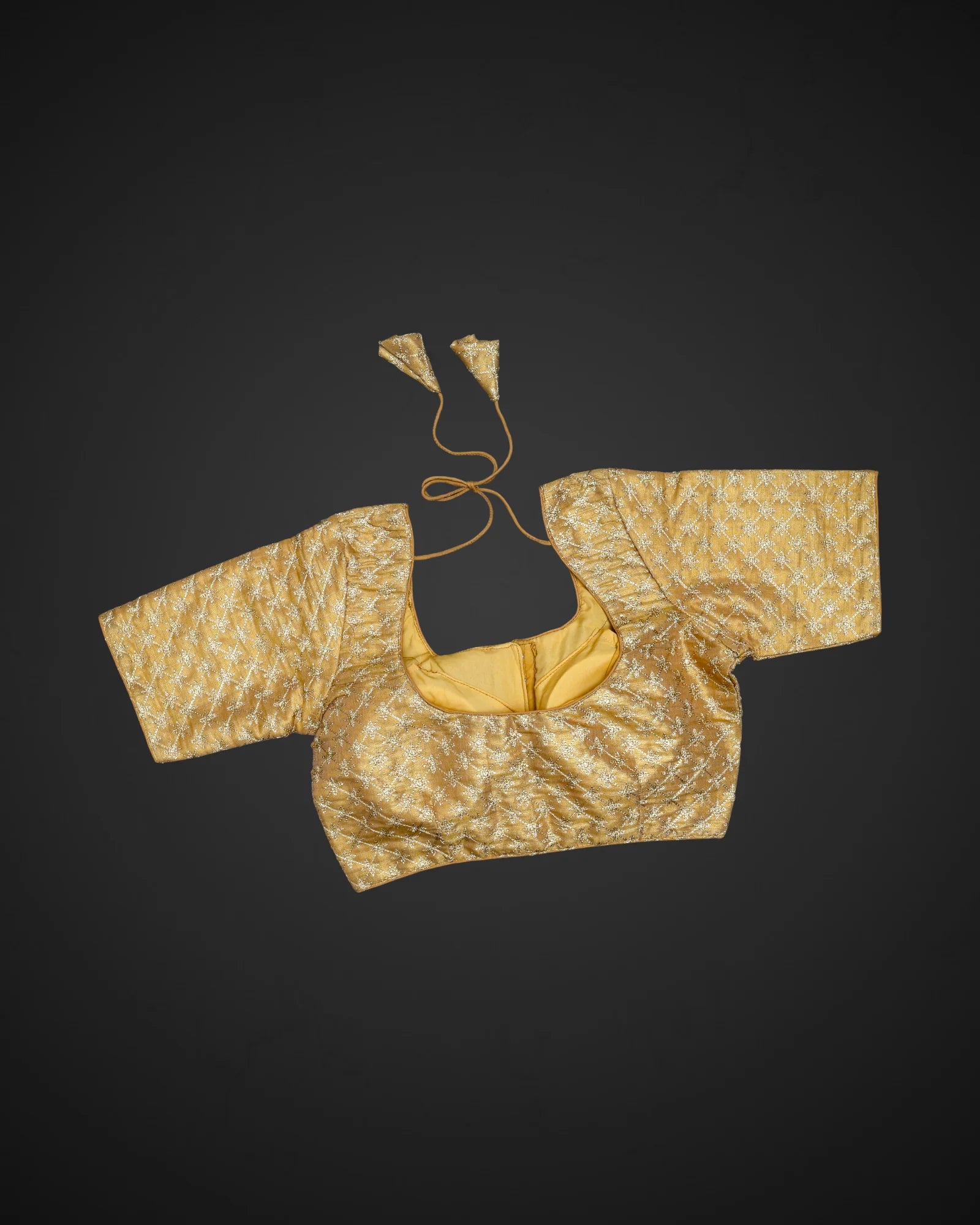 Square Neck Silk Embroidered Readymade Blouse