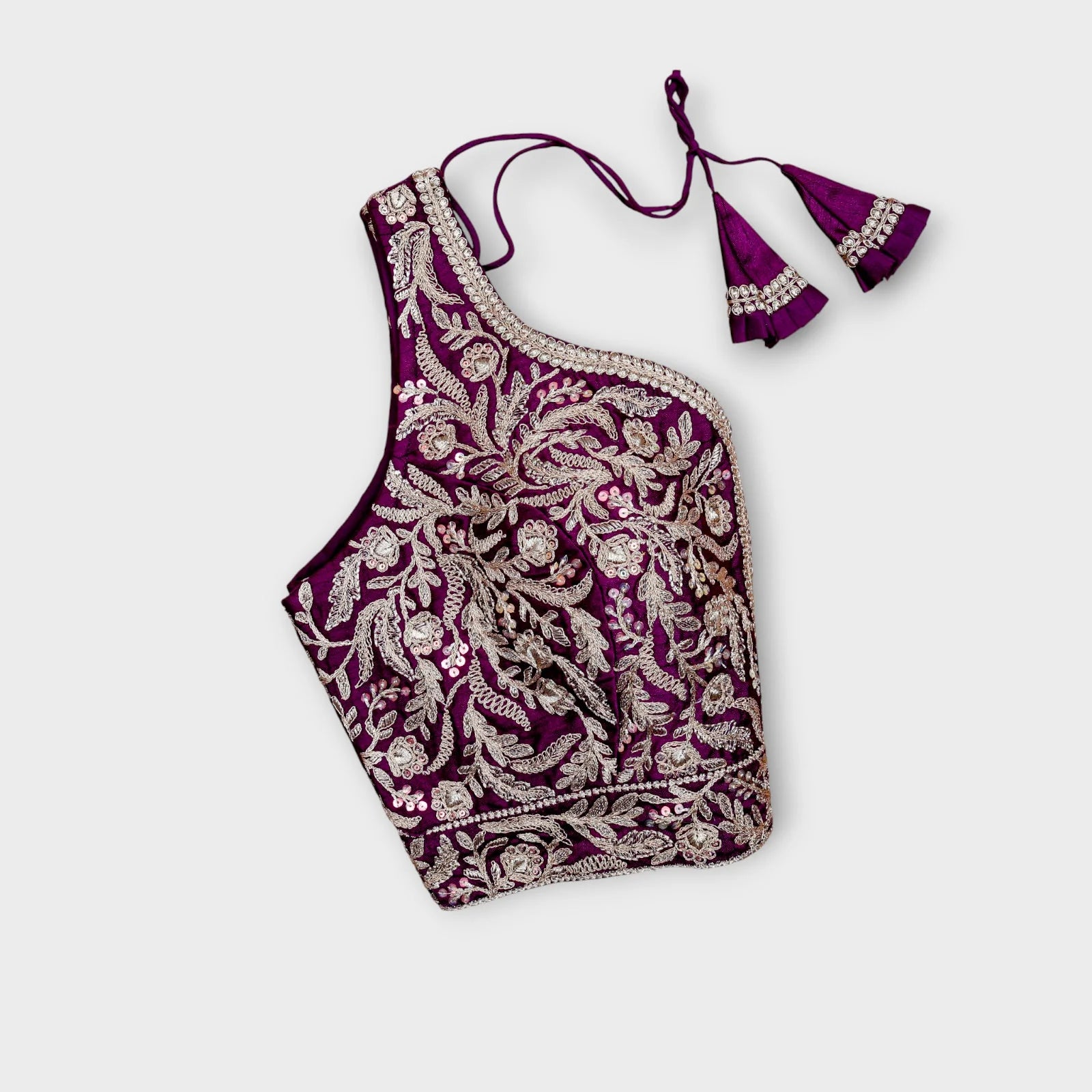 Silk Tailored Blouse With Detailed Design