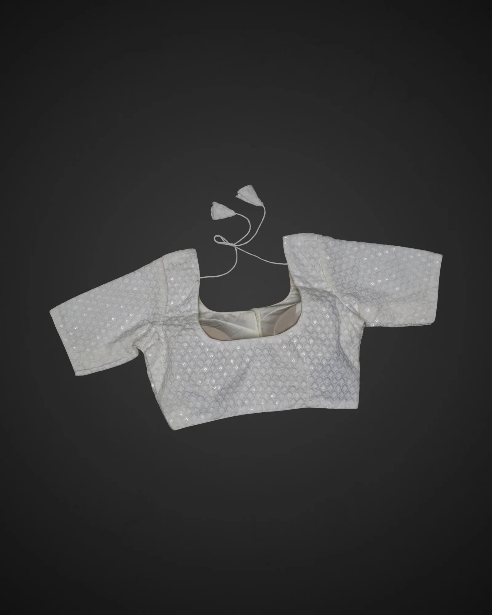 Cotton Deep Back U Neck Readymade Blouse