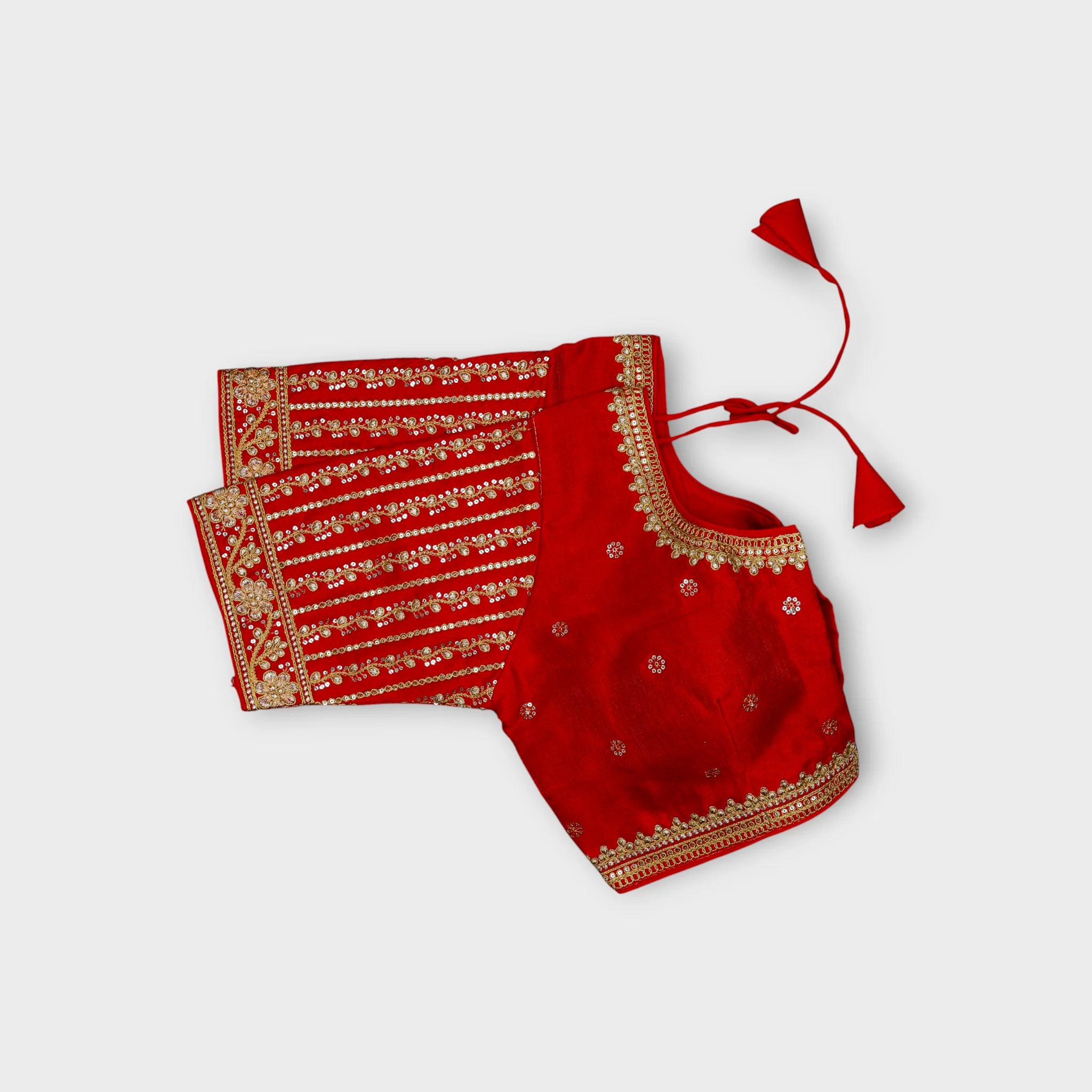 U Neck Silk Readymade Blouse