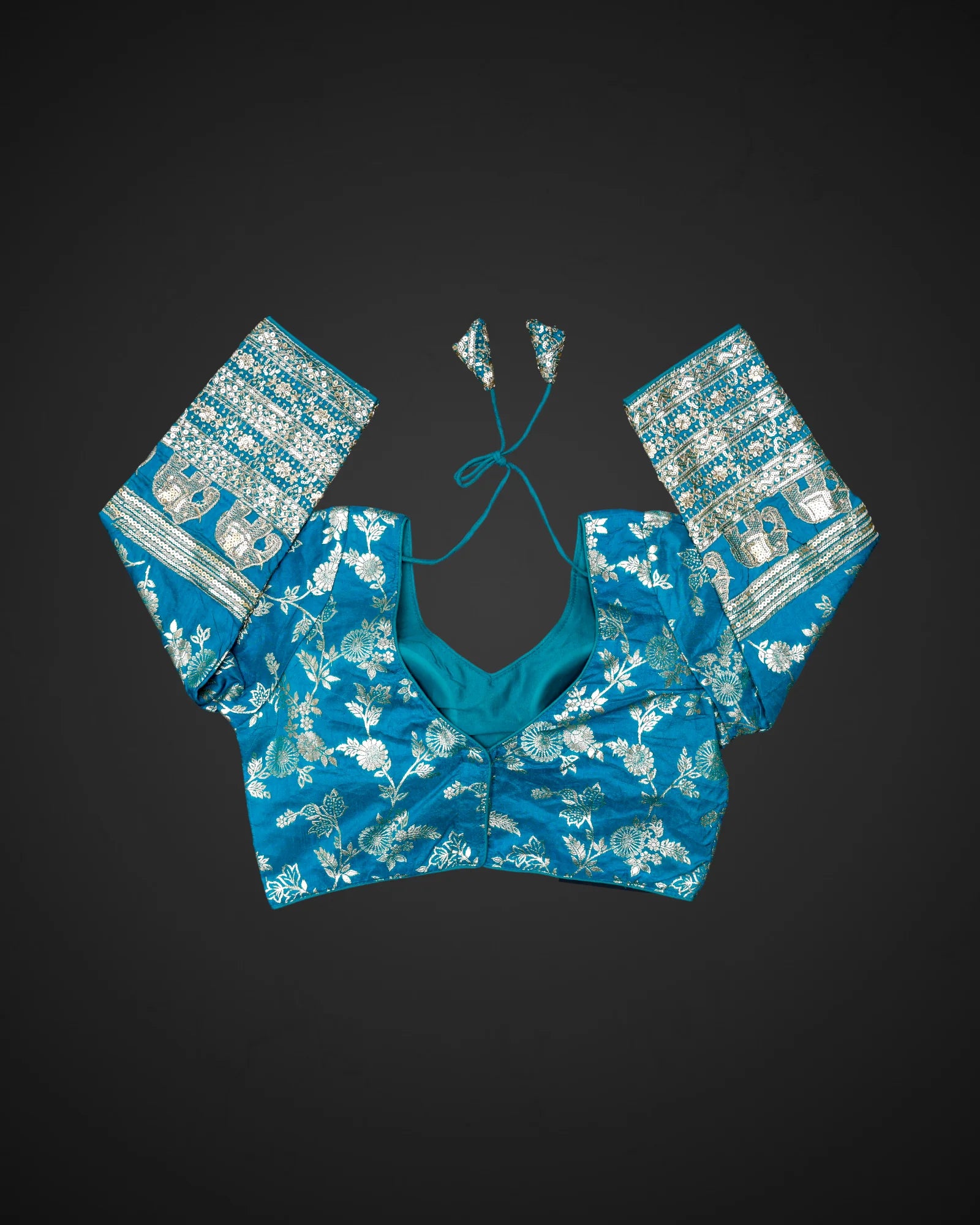 Full Sleeve V-Neck Silk Blouse