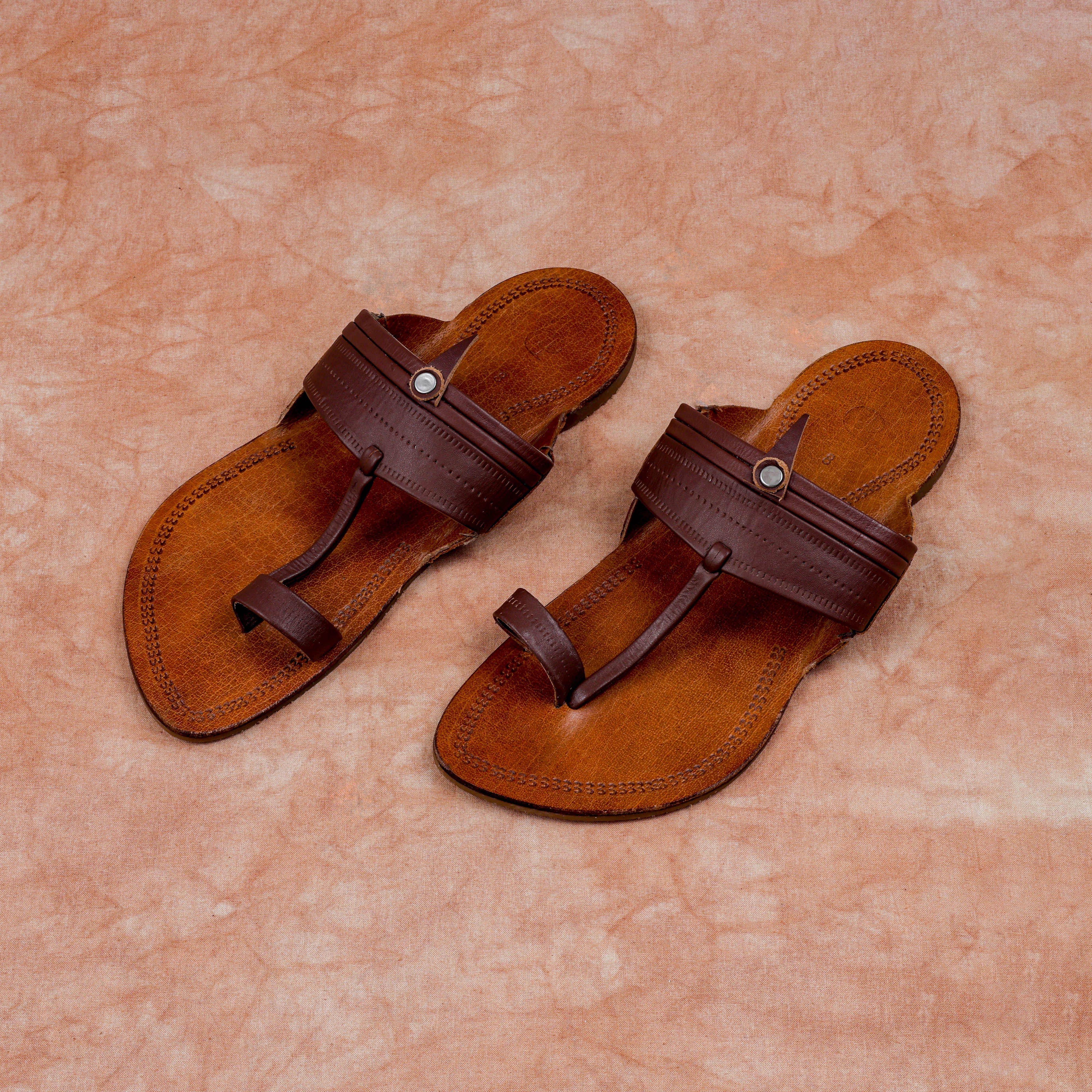 Tan Handcrafted Kolhapuri Sandals