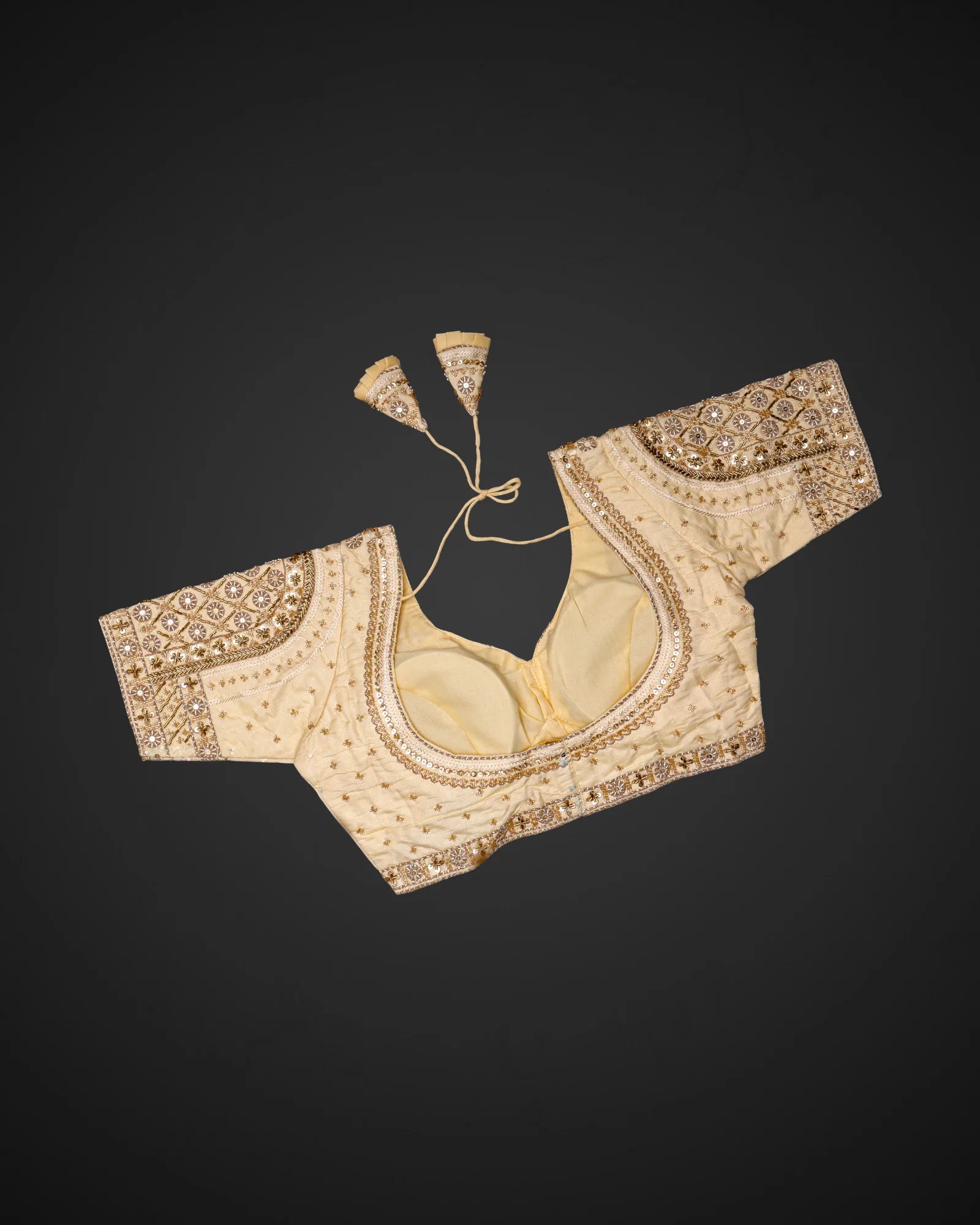 Cosmos Silk Notched Neck Readymade Blouse